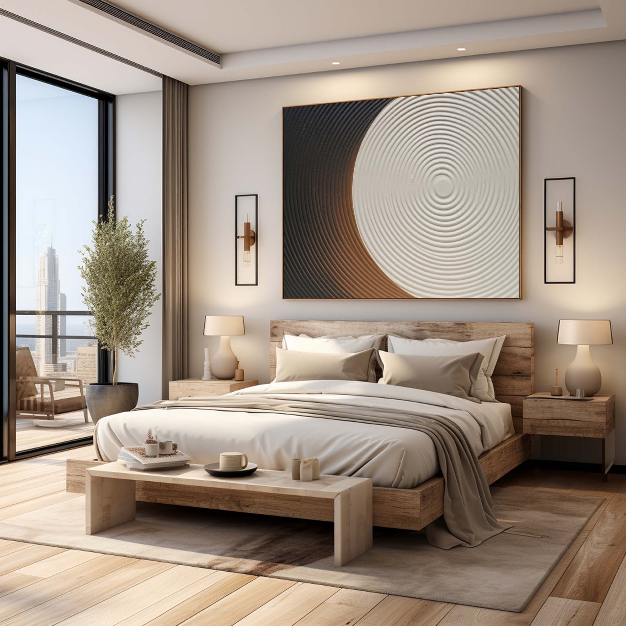 Plaster Art Texture Painting SG241 - Neutralighting