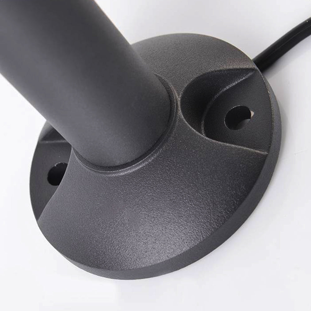 Ray Modern Metal Frisbee Shaped Lampholder Outdoor Path Light, Black - Neutralighting