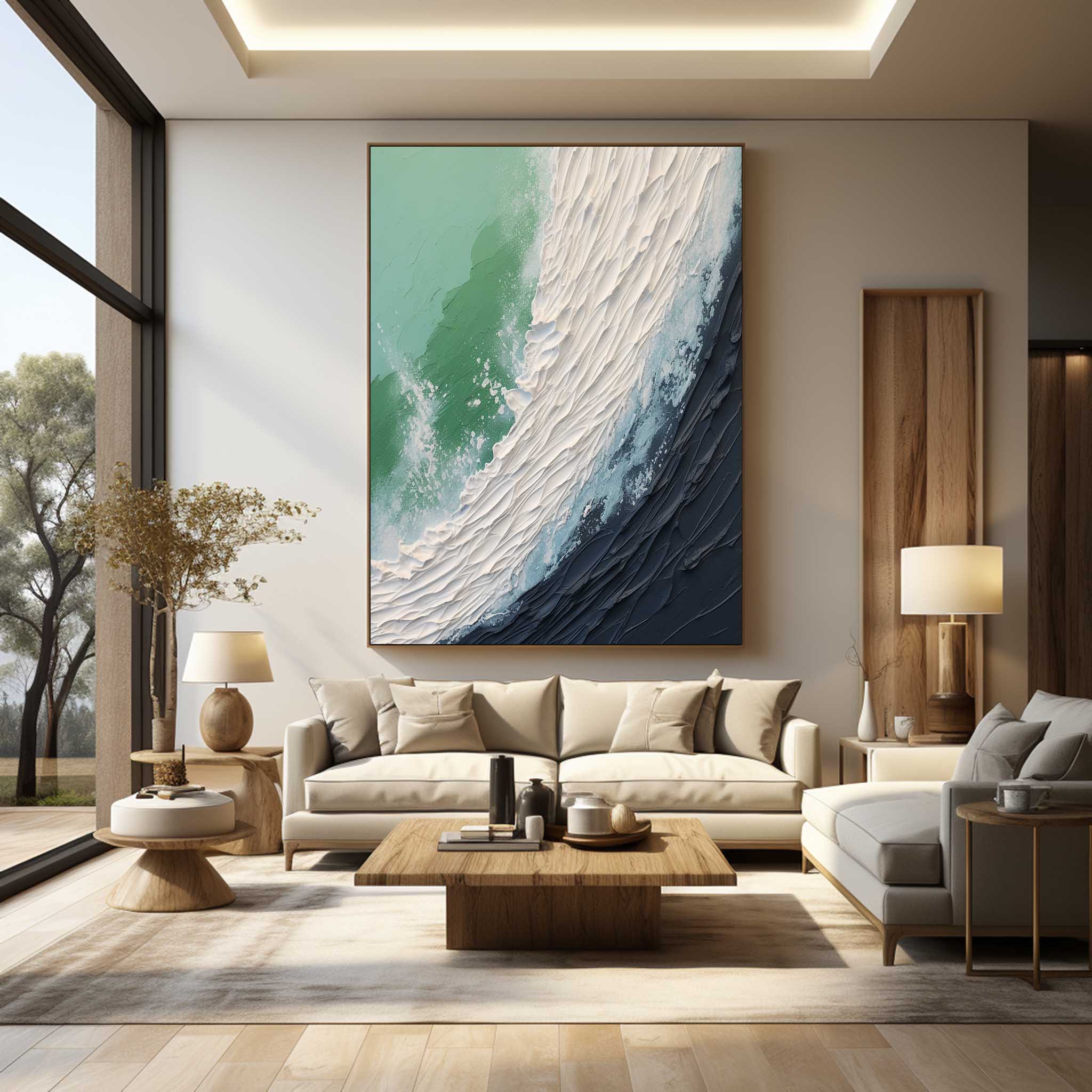 Plaster Art Texture Painting SG238 - Neutralighting