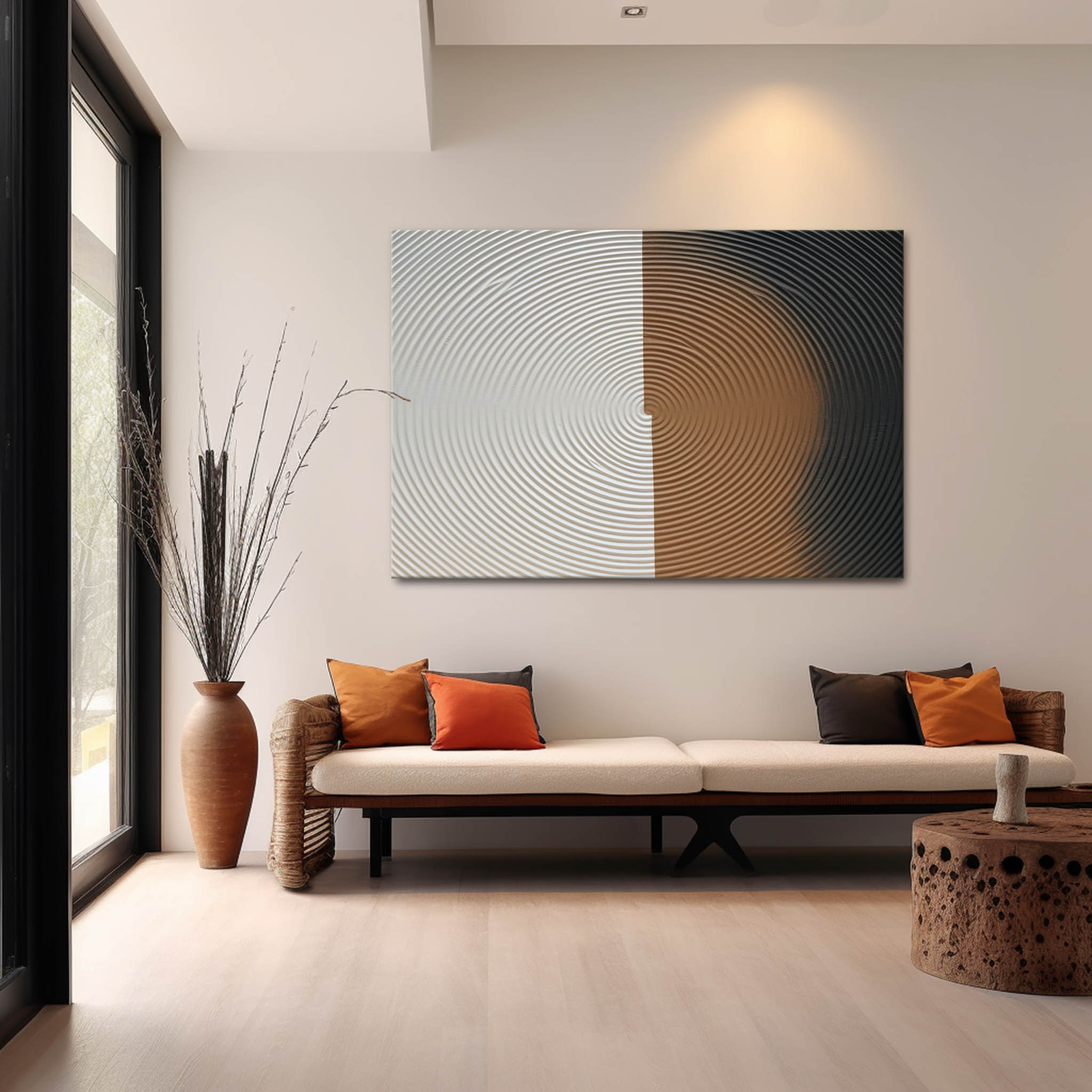 Plaster Art Texture Painting SG240 - Neutralighting