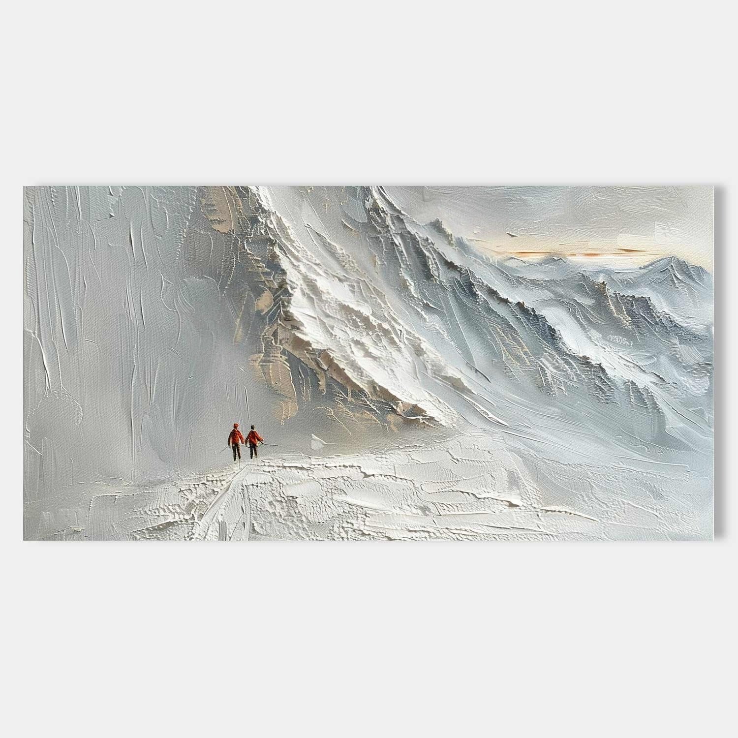 Wall Art Palette Knife Textured Mountain