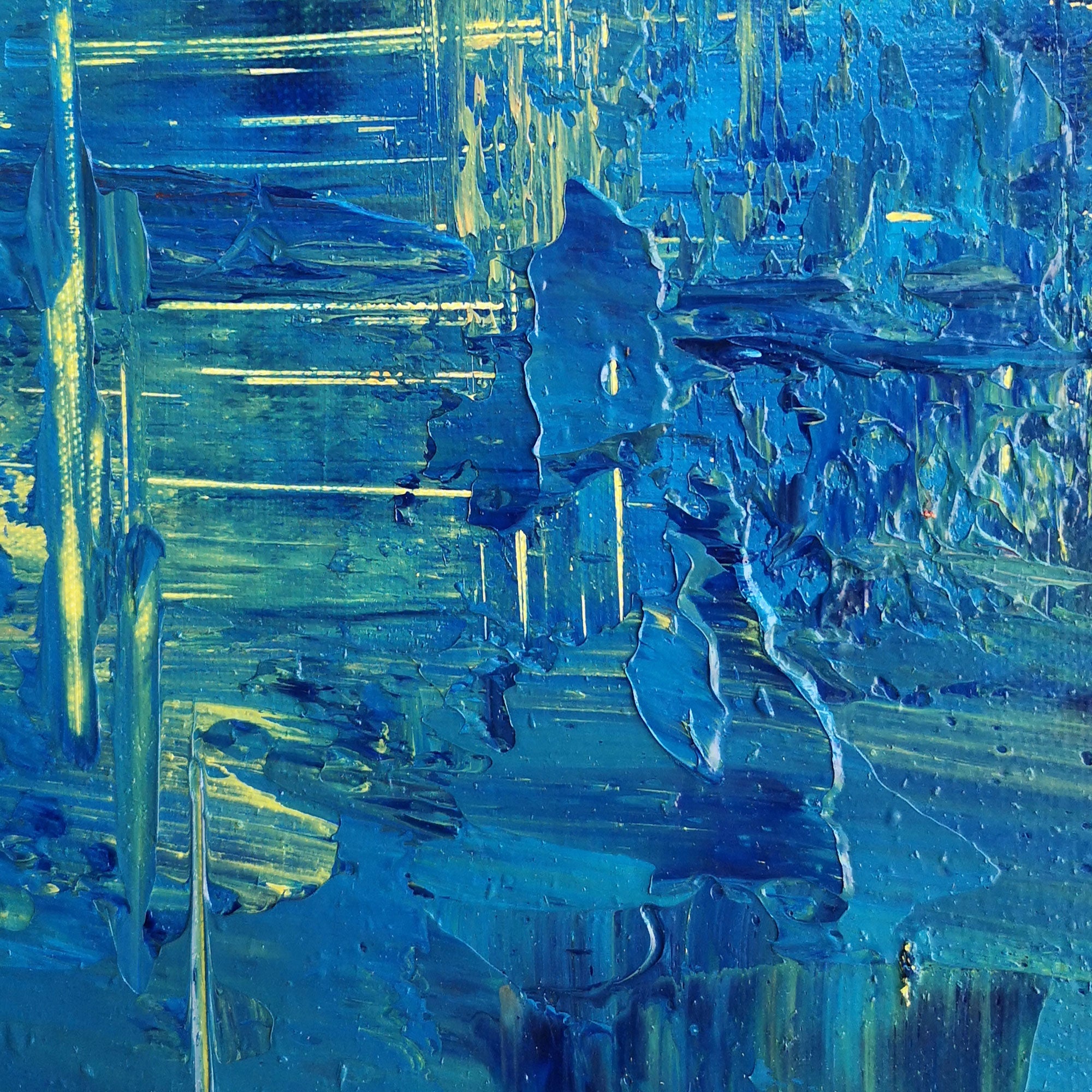Blue Yellow Abstract Art