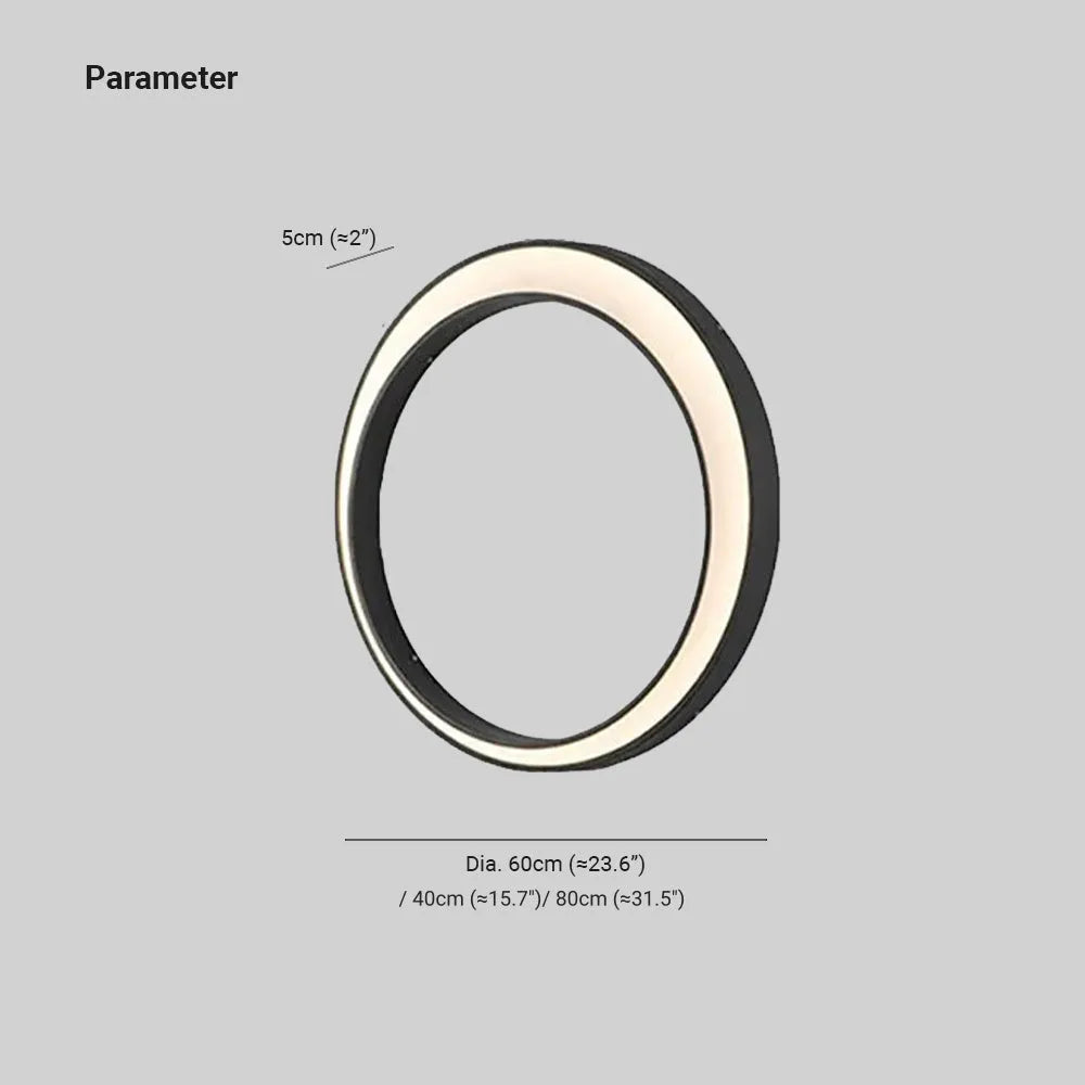 Ray Art Deco Ring Metal Lunar Glow Outdoor Wall Light - Neutralighting