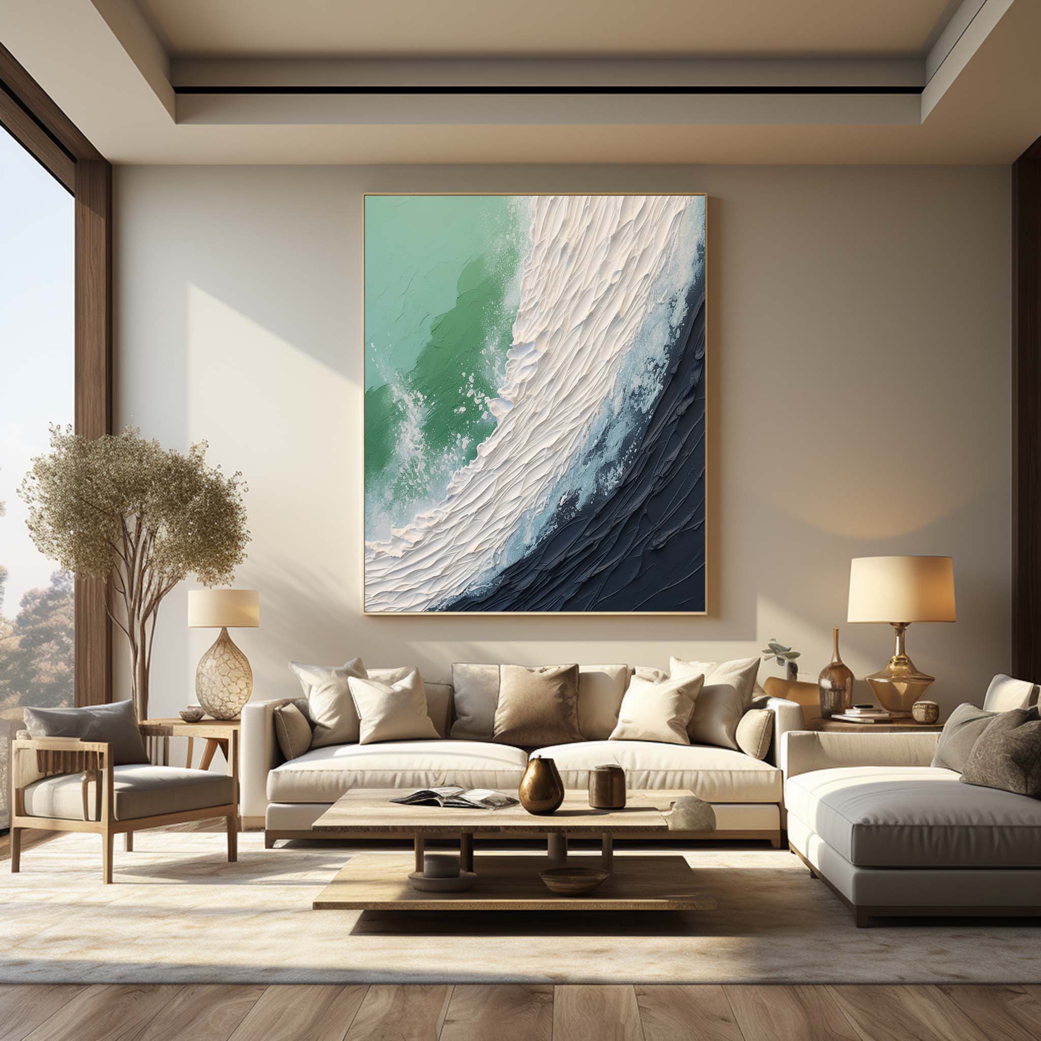 Plaster Art Texture Painting SG238 - Neutralighting