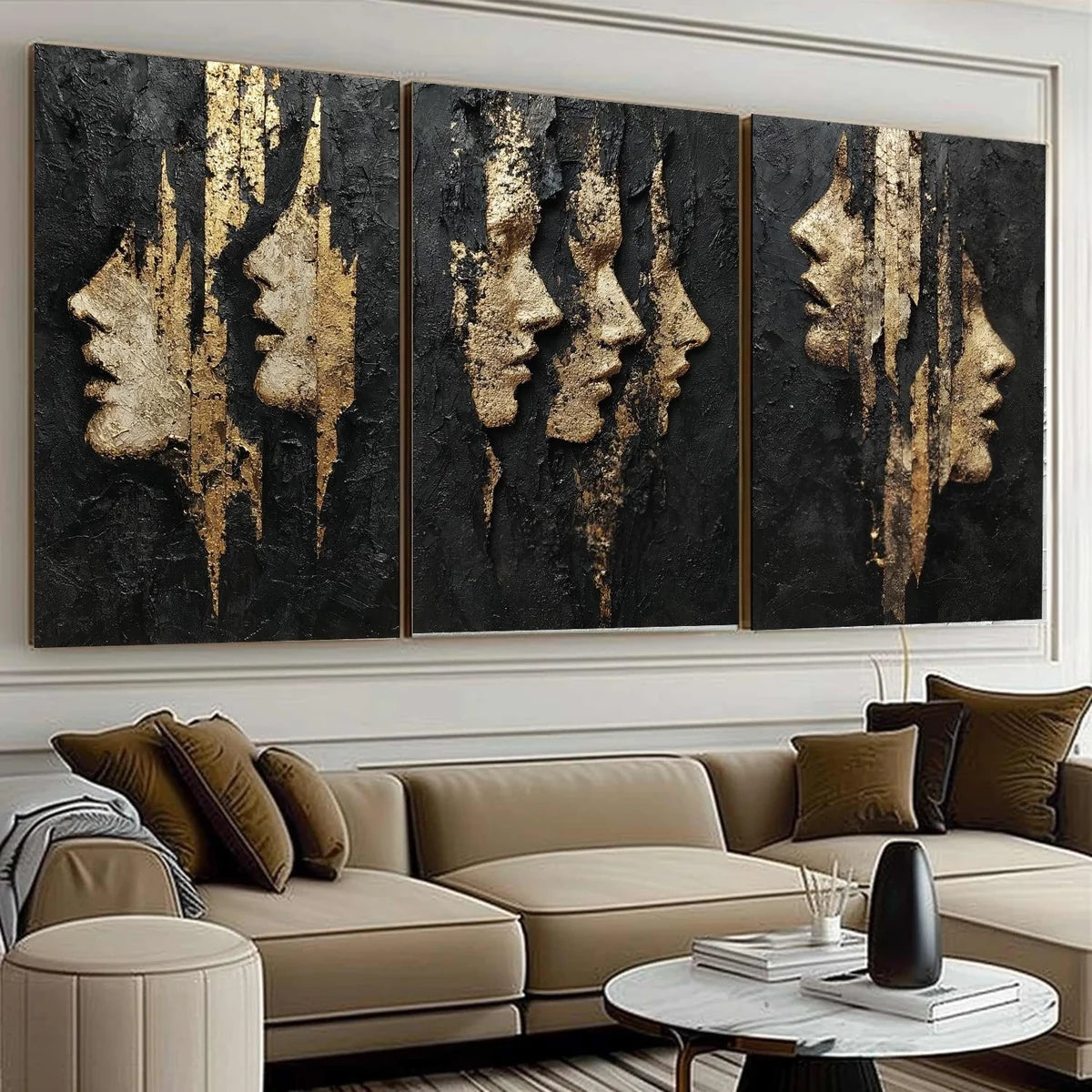 Golden Empress Mixed Media Painting
