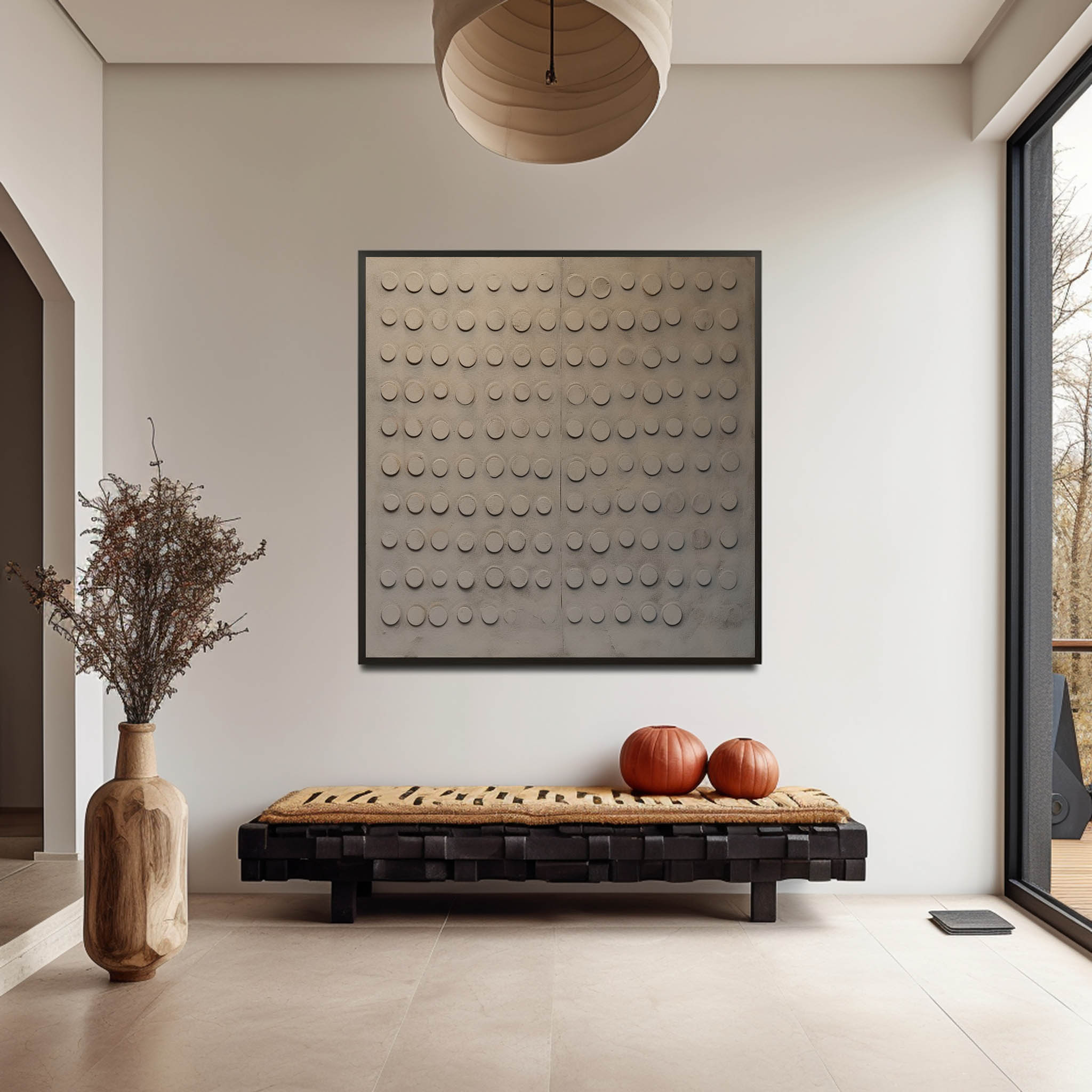 Wall Art Wabi-Sabi Zen Minimalism Symmetry Linen