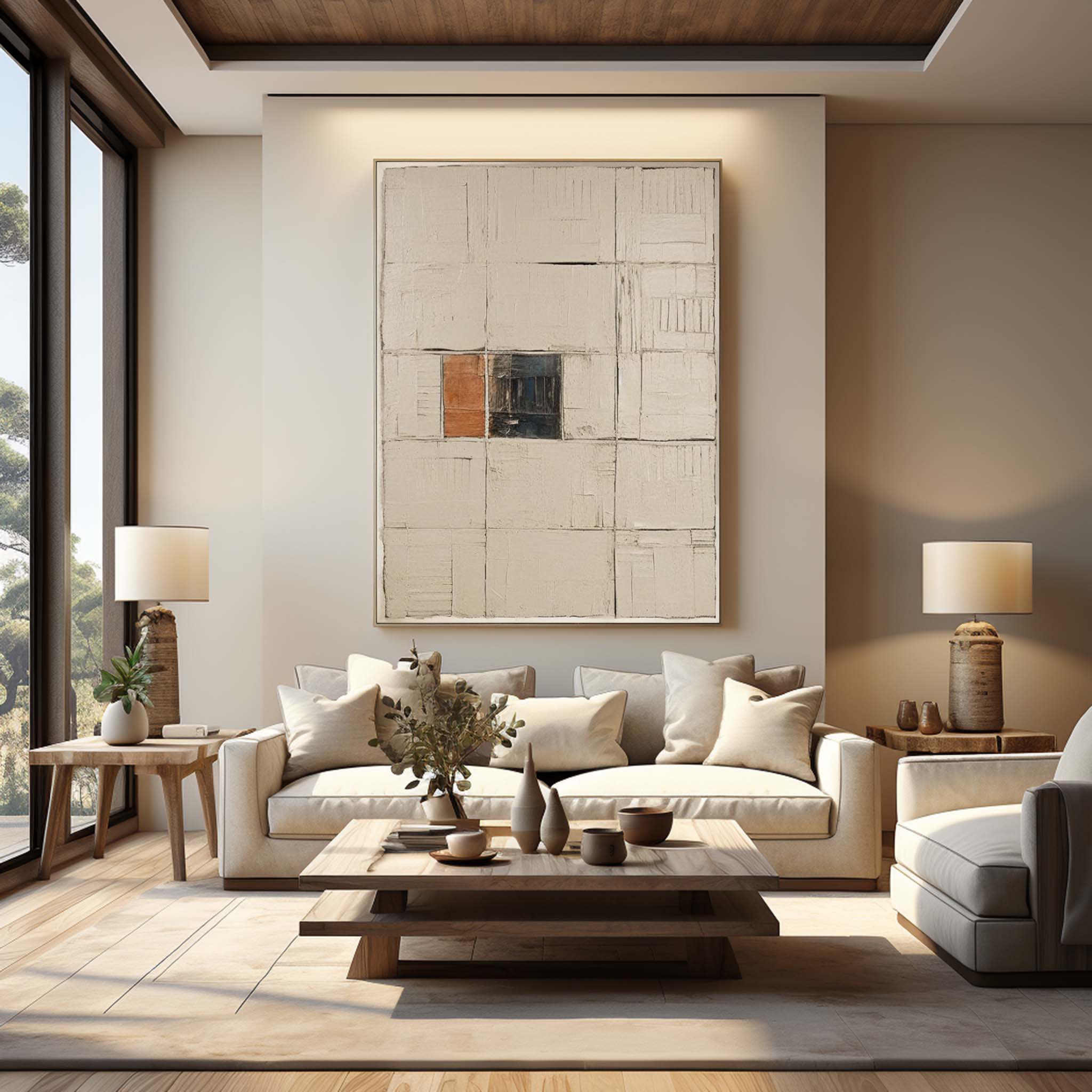 Wall Art Geometric Abstraction Wabi-Sabi Wall