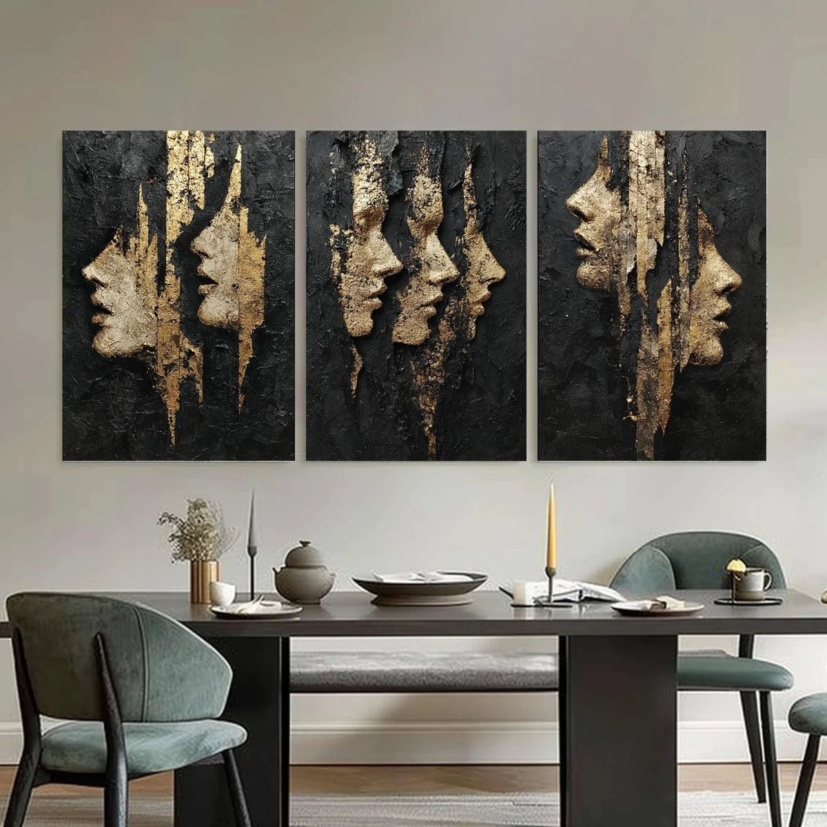 Golden Empress Mixed Media Painting