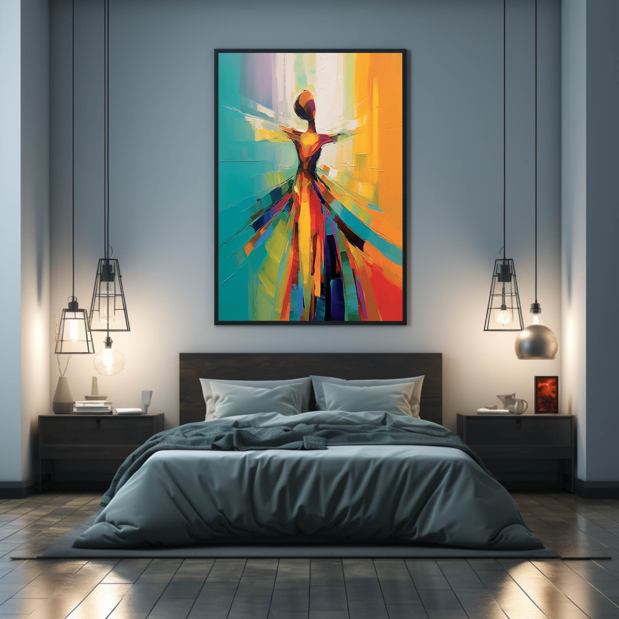Wall Art Palette Vibrant Abstract Dynamic