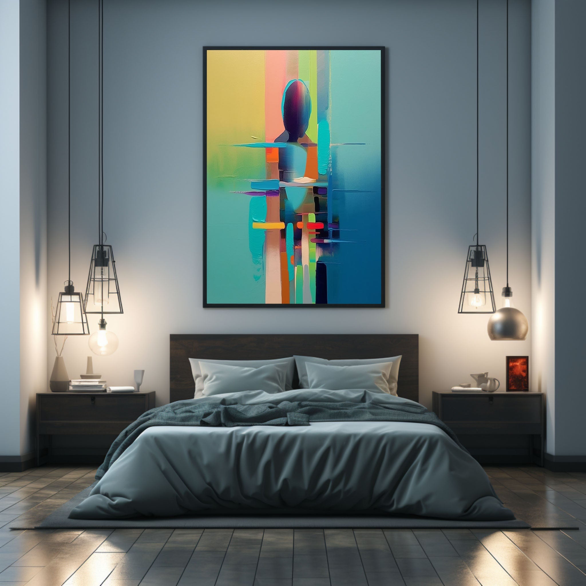 Wall Art Abstract Nature Palette Serenity Linen