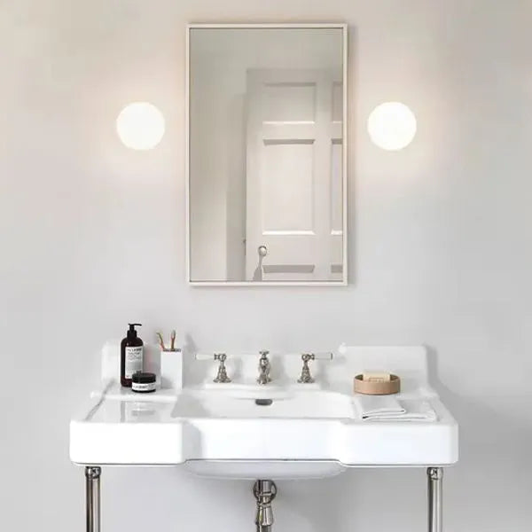 Valentina Modern Globe Shape Vanity Metal Glass LED Wall Lamp - Neutralighting