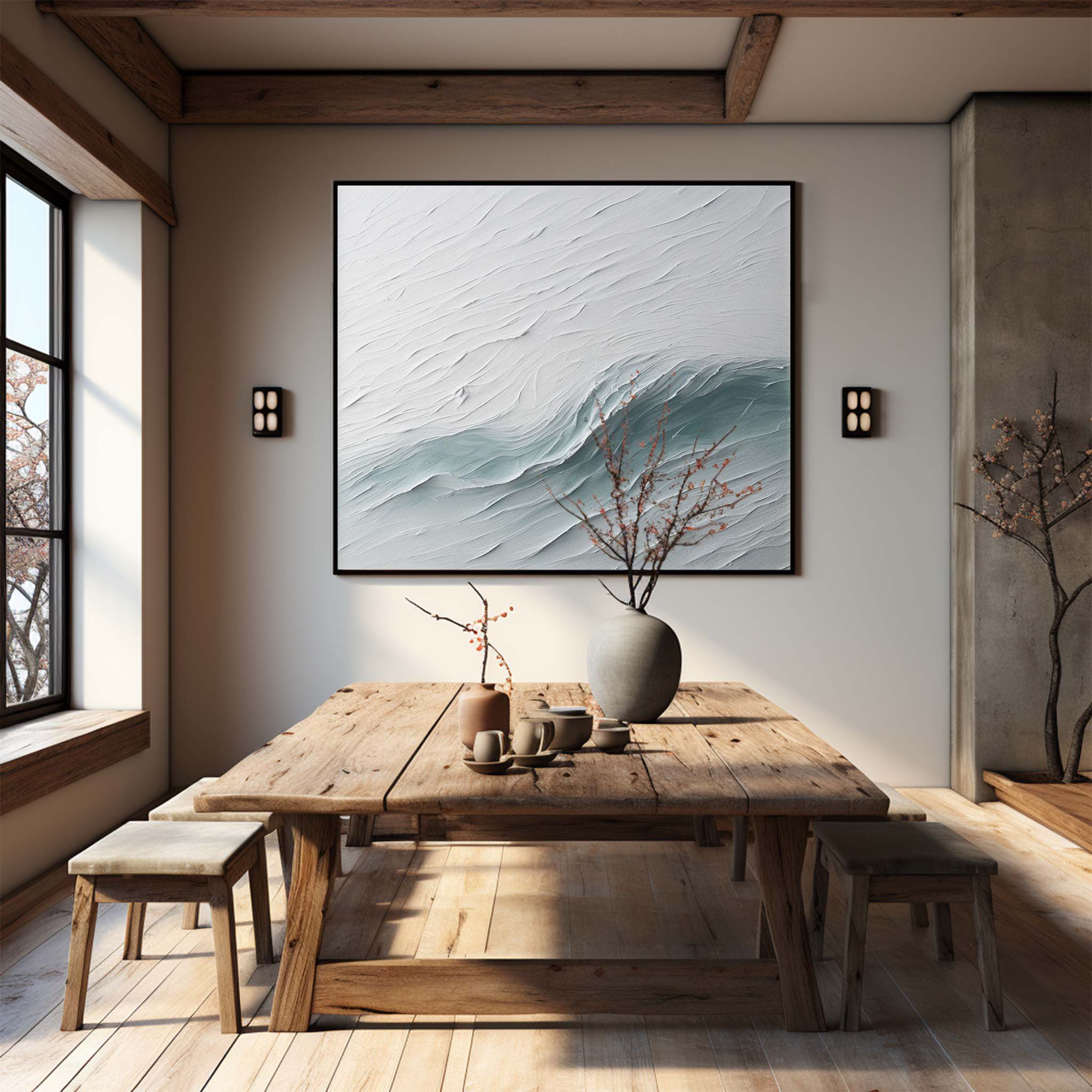 Plaster Art Texture Painting SG232 - Neutralighting