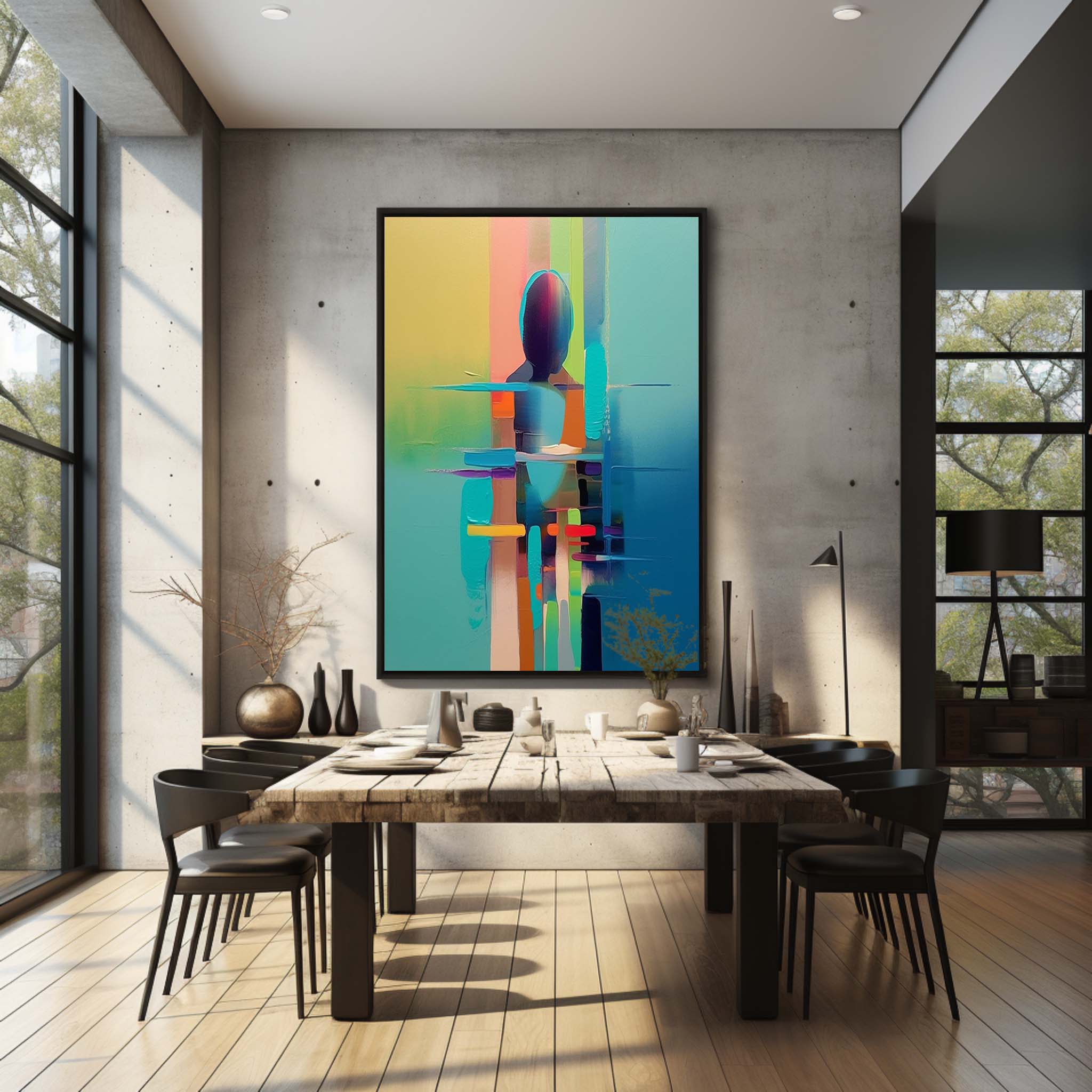 Wall Art Abstract Nature Palette Serenity Linen