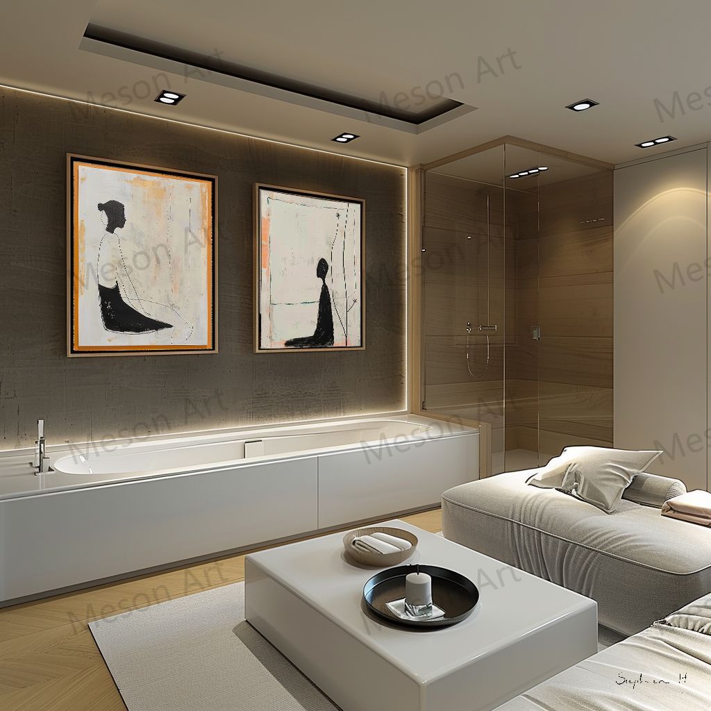Wall Art Minimalist Textured Figurative