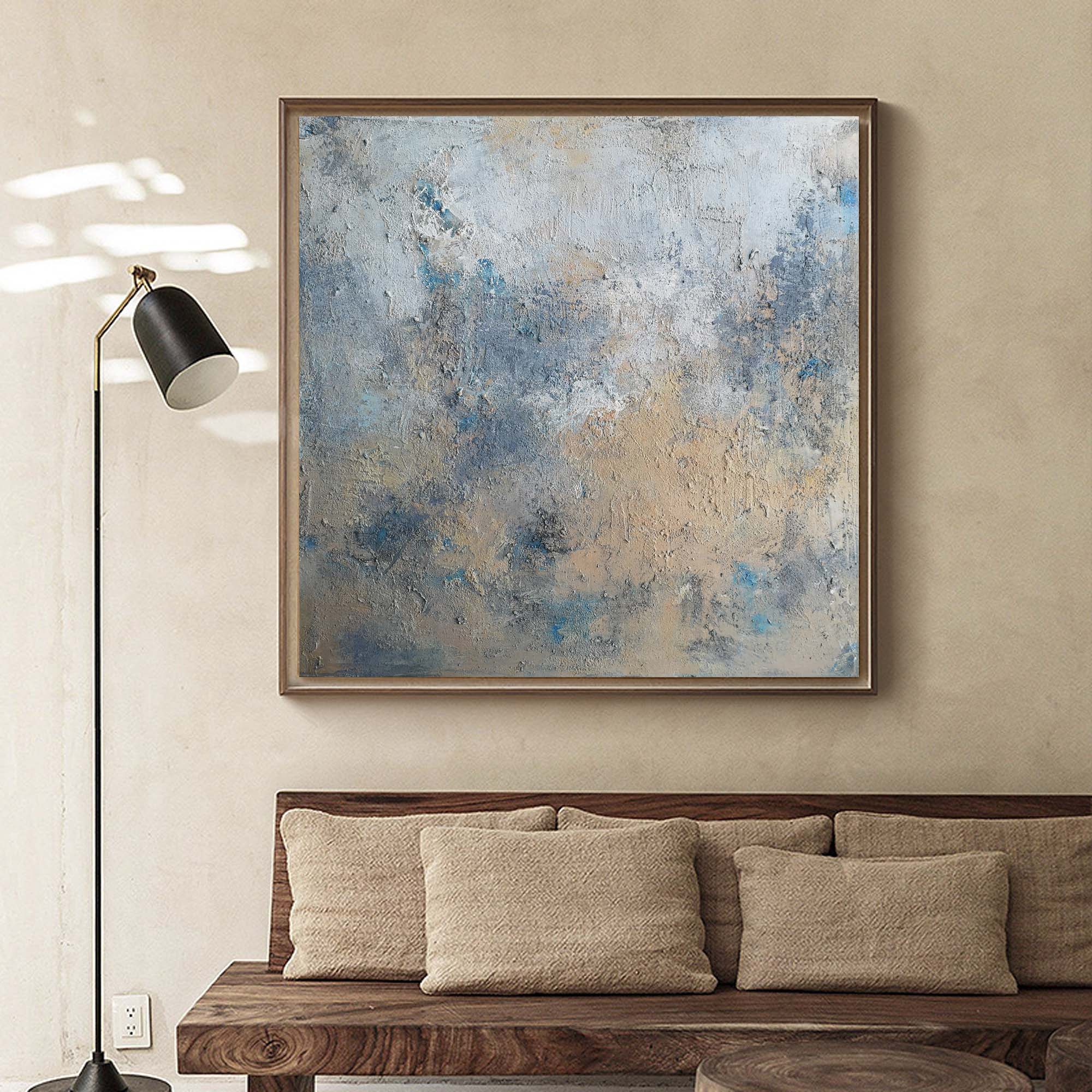 Blue Yellow Abstract Art