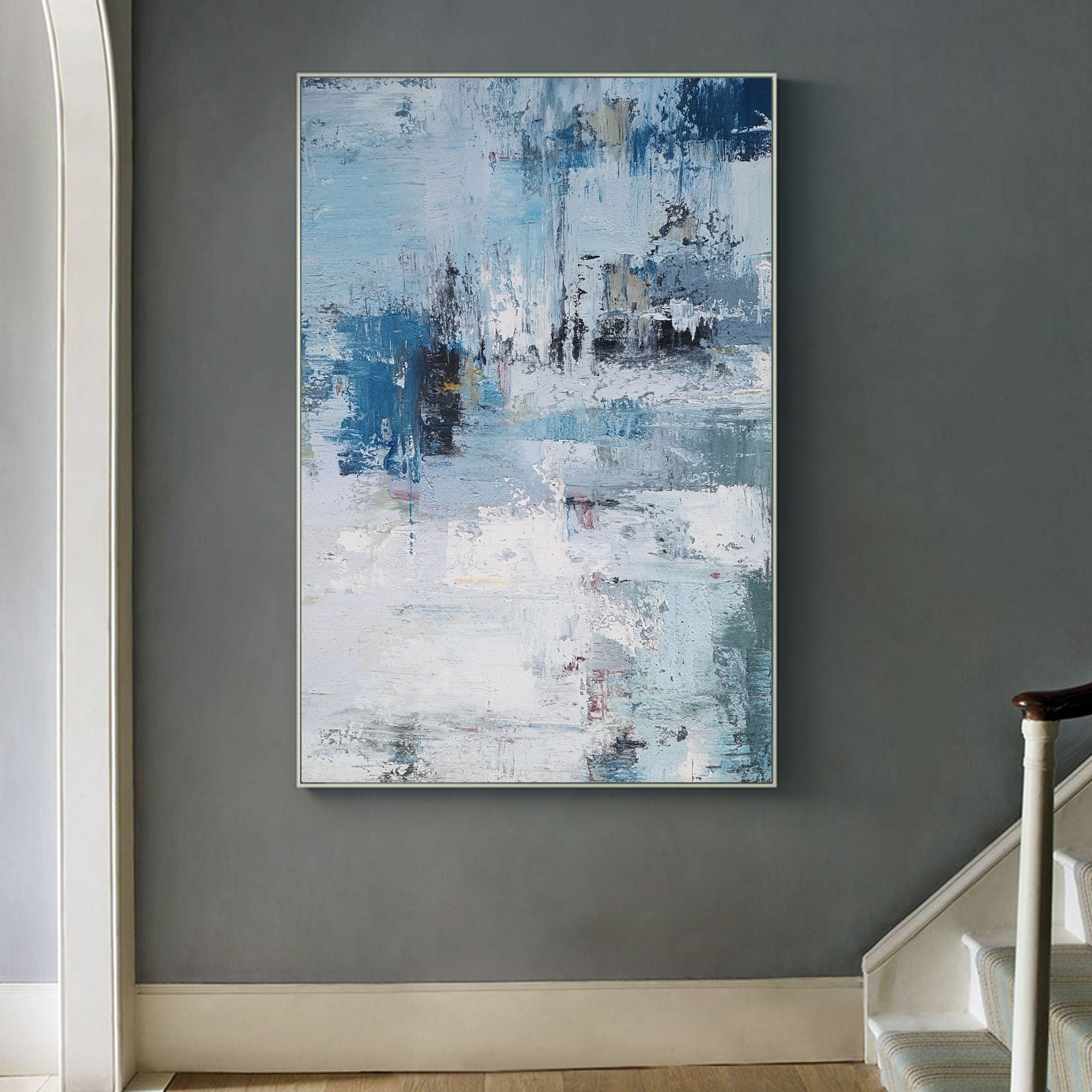 BLue Abstract Painting ABAV86 - Neutralighting