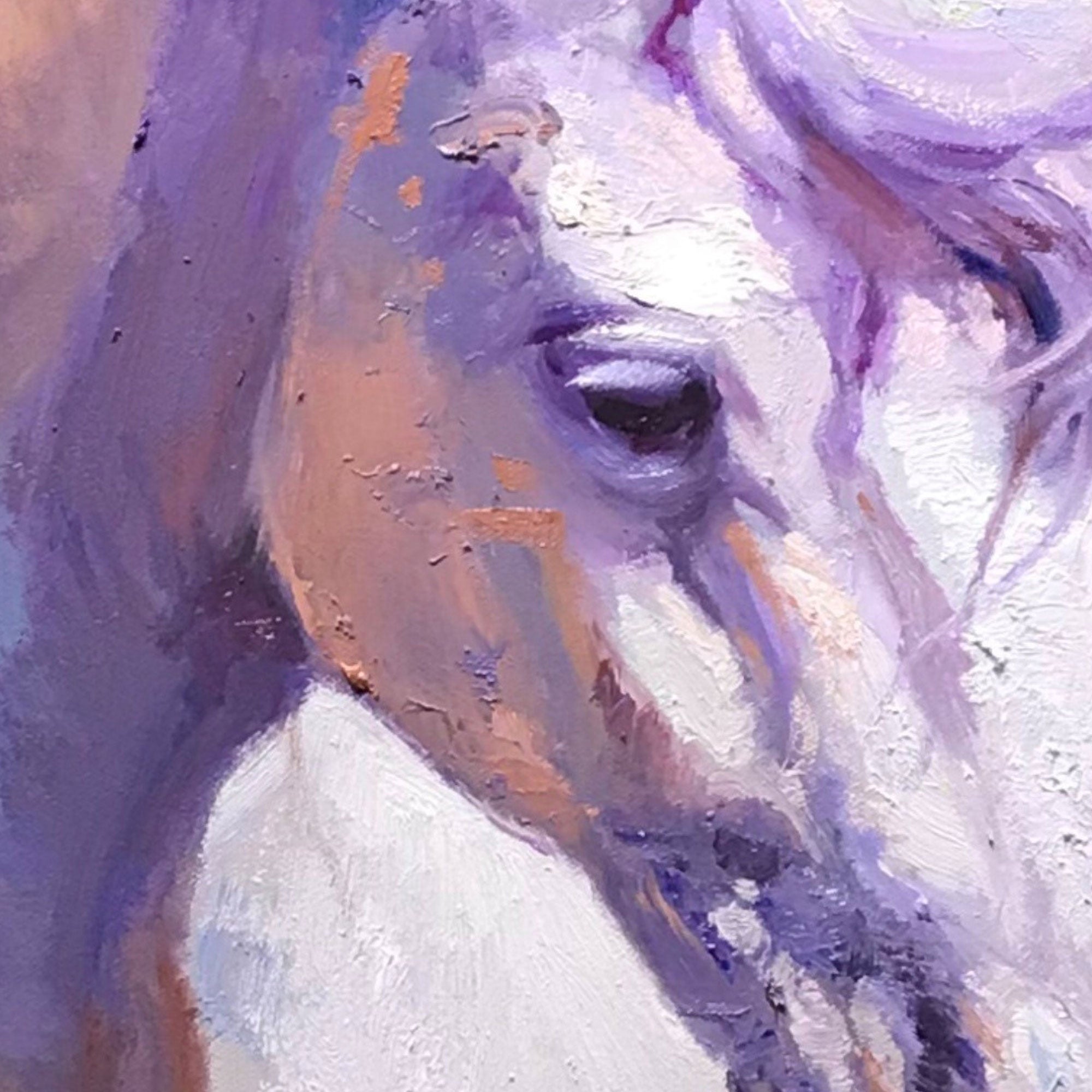 White Horse Portrait Painting ANH25 - Neutralighting