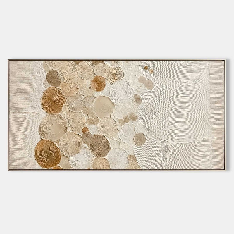 Beige Organic Abstract Textured Painting
