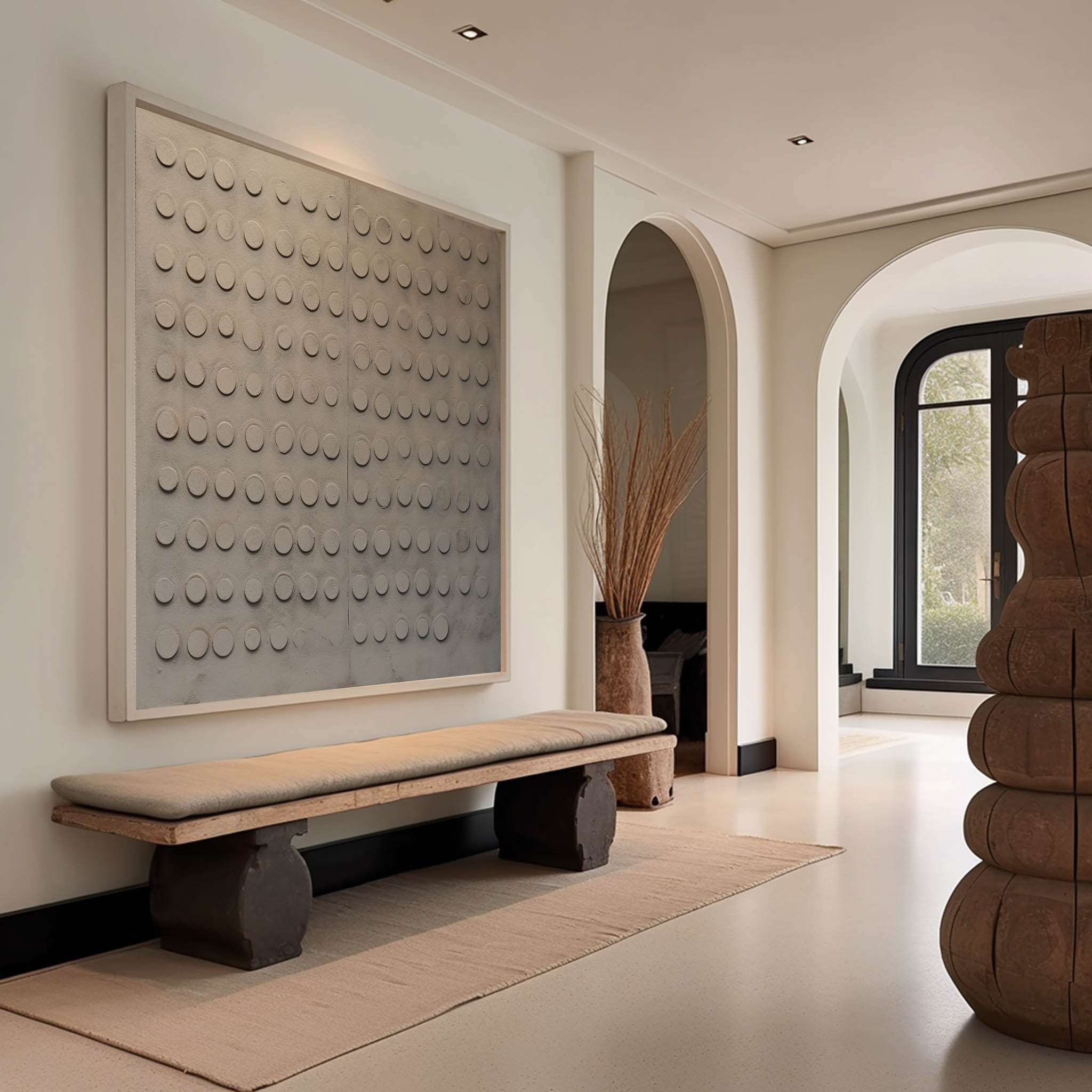 Wall Art Wabi-Sabi Zen Minimalism Symmetry Linen
