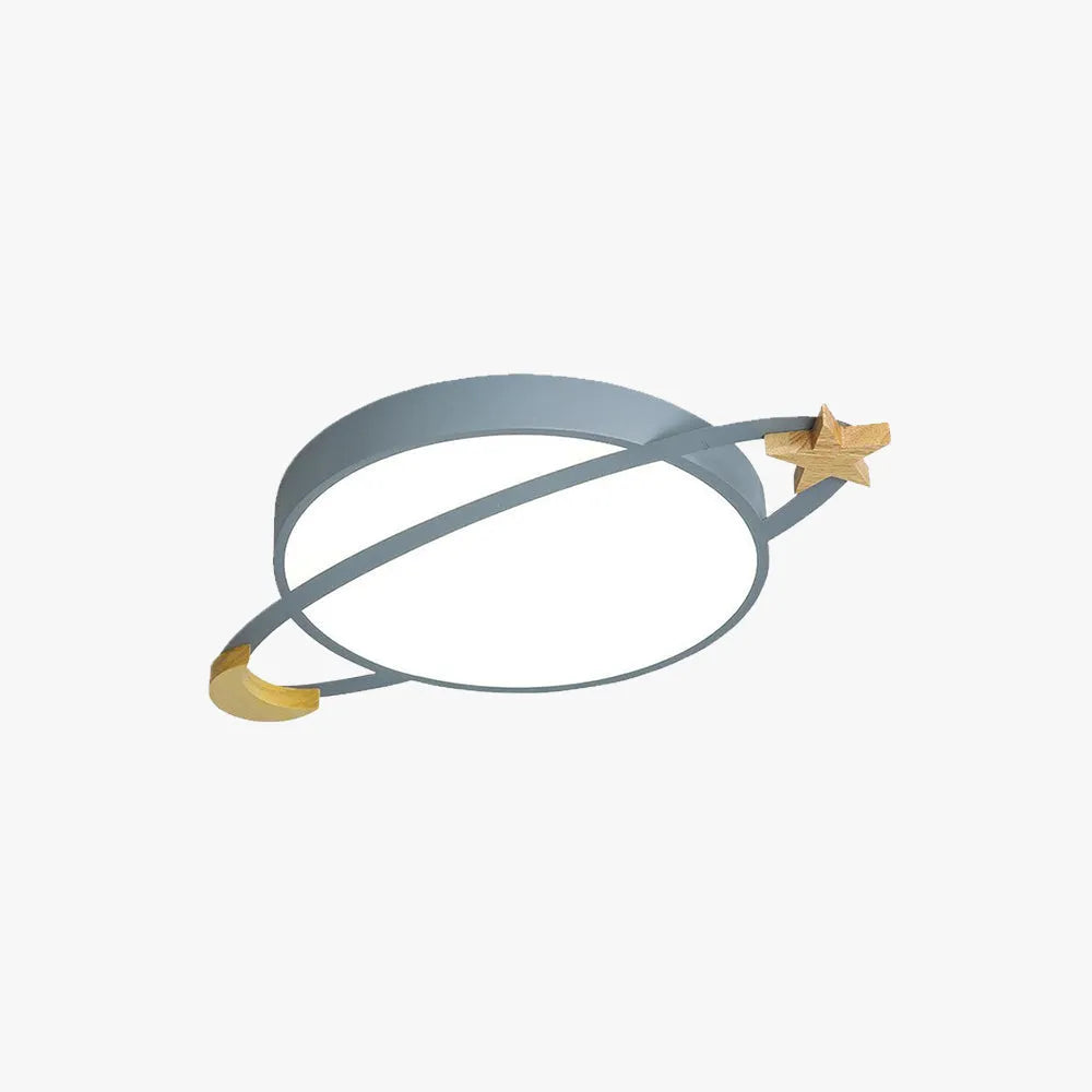 Arisha Modern Acrylic Round Flush Mount Ceiling Light, Grey/White/Green - Neutralighting