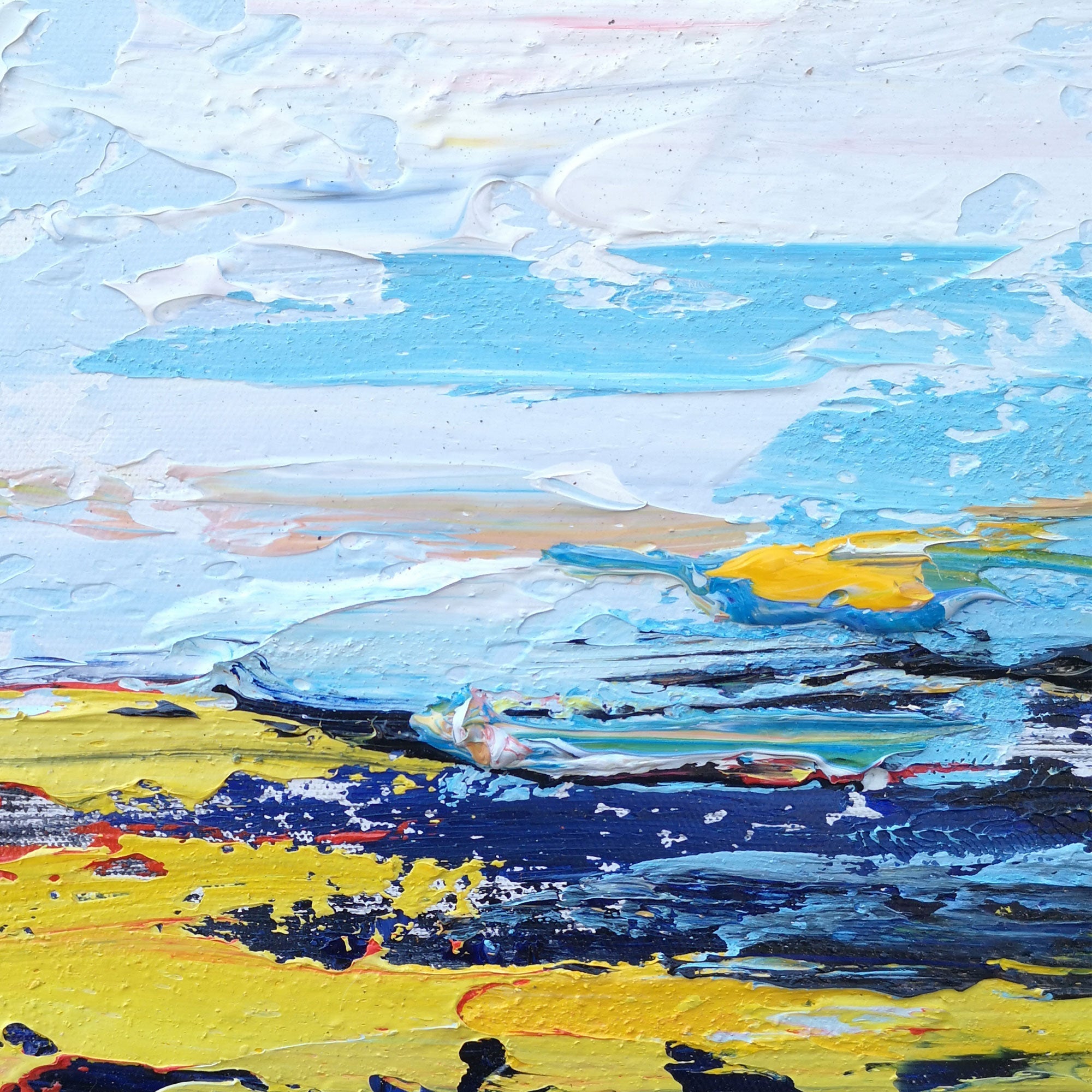 Blue Abstract Landscape Art 48'' X 36'' IS64 - Neutralighting