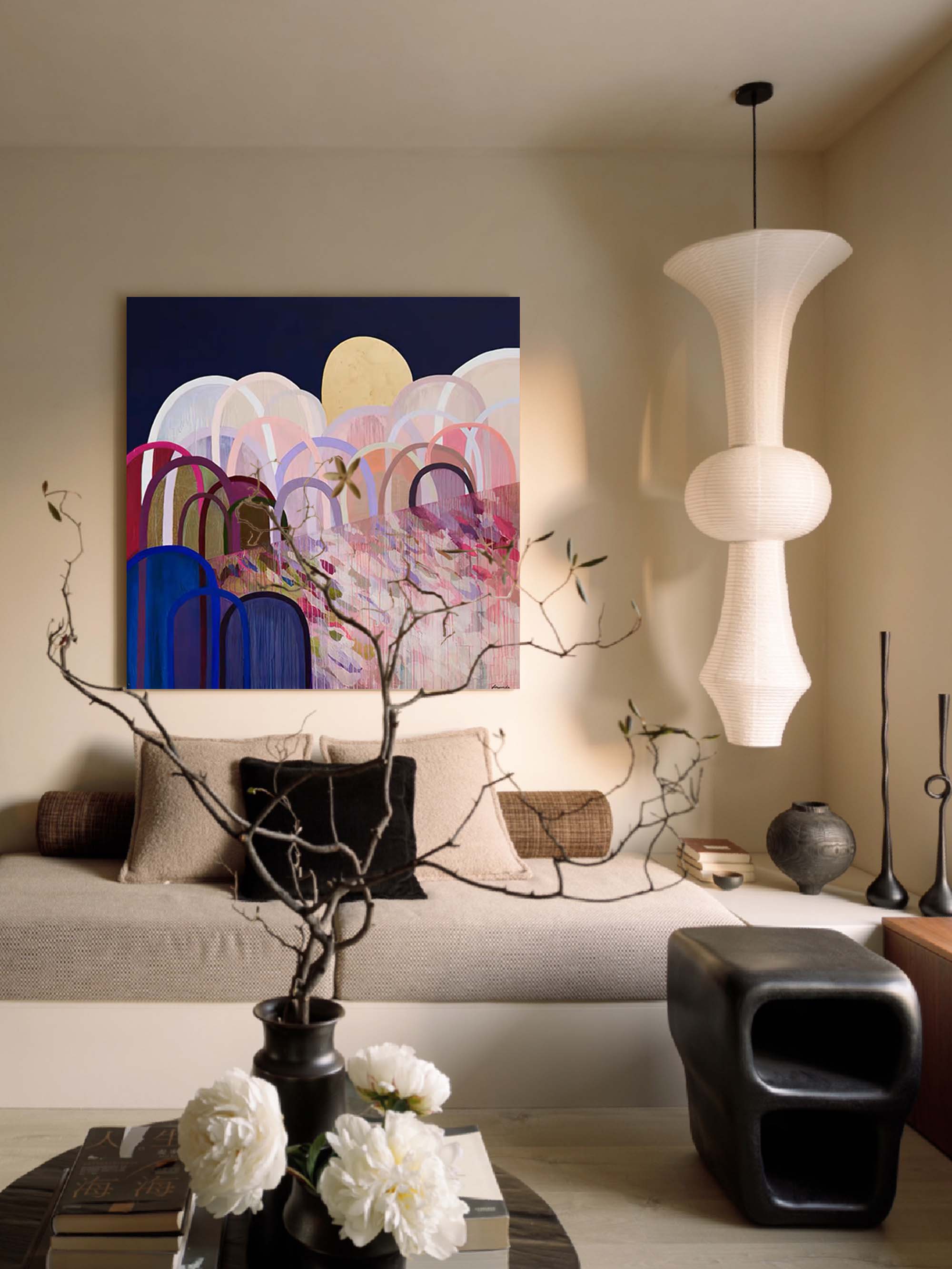 Abstract Canvas Art AB045 - Neutralighting