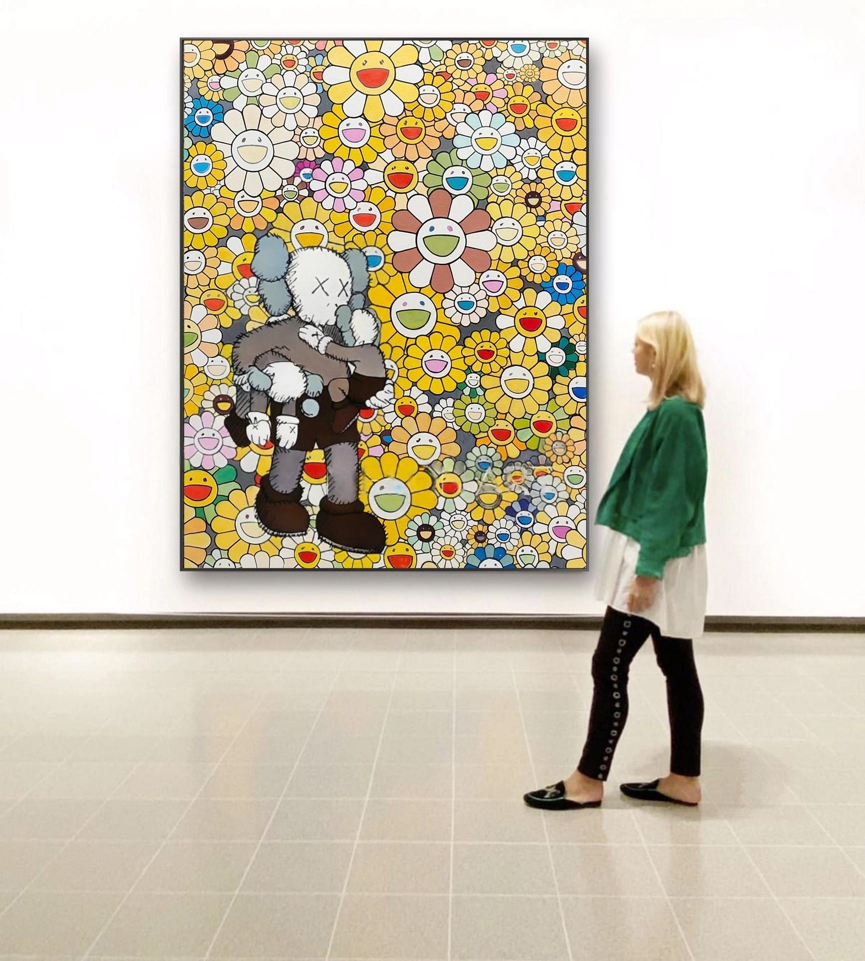 Wall Art Vertical Pop Art Cartoon Character Scene Vibrant