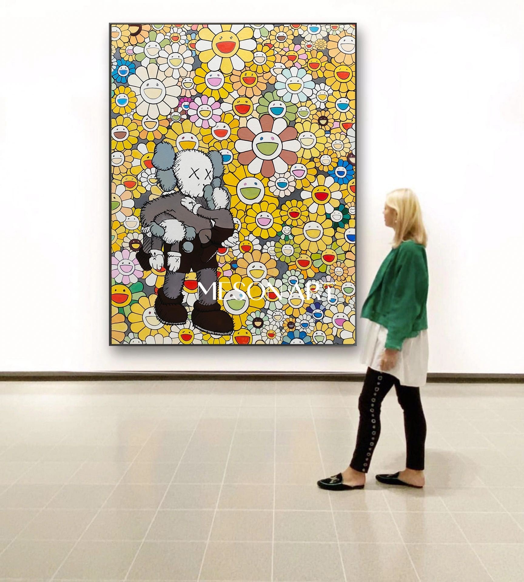 Wall Art Vertical Pop Art Cartoon Character Scene Vibrant