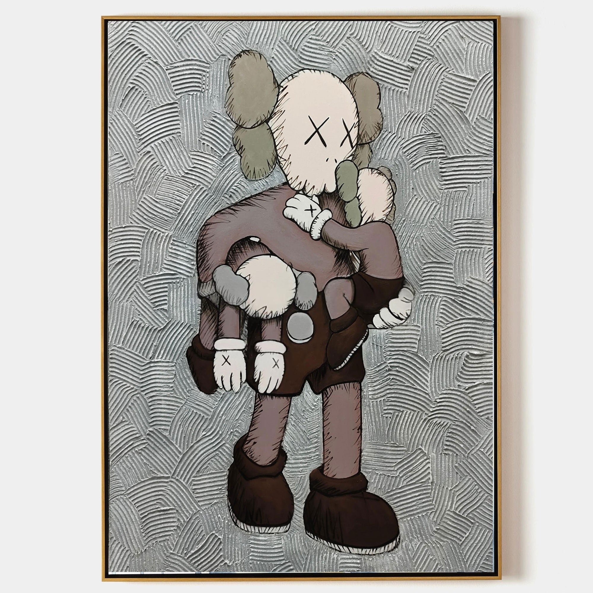 Wall Art Vertical Textured Cartoon Character Scene