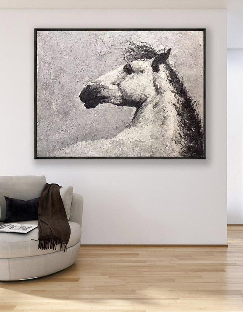 Gray Horse Abstract Art ANH21 - Neutralighting