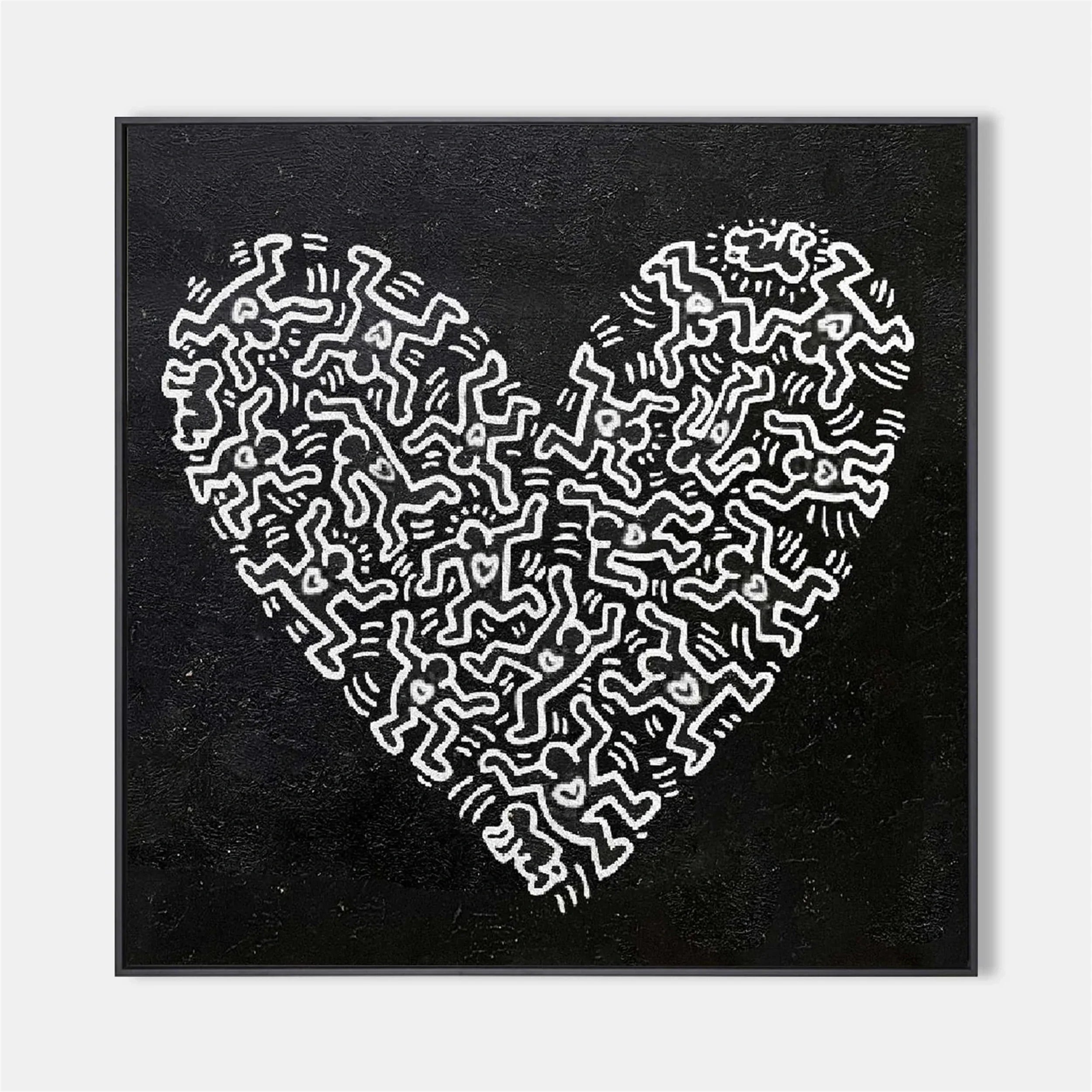 Pop Art Heart Oil Painting
