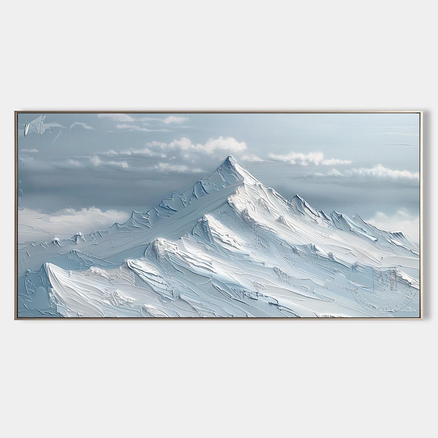 Wall Art Horizontal Impasto Snow Mountain