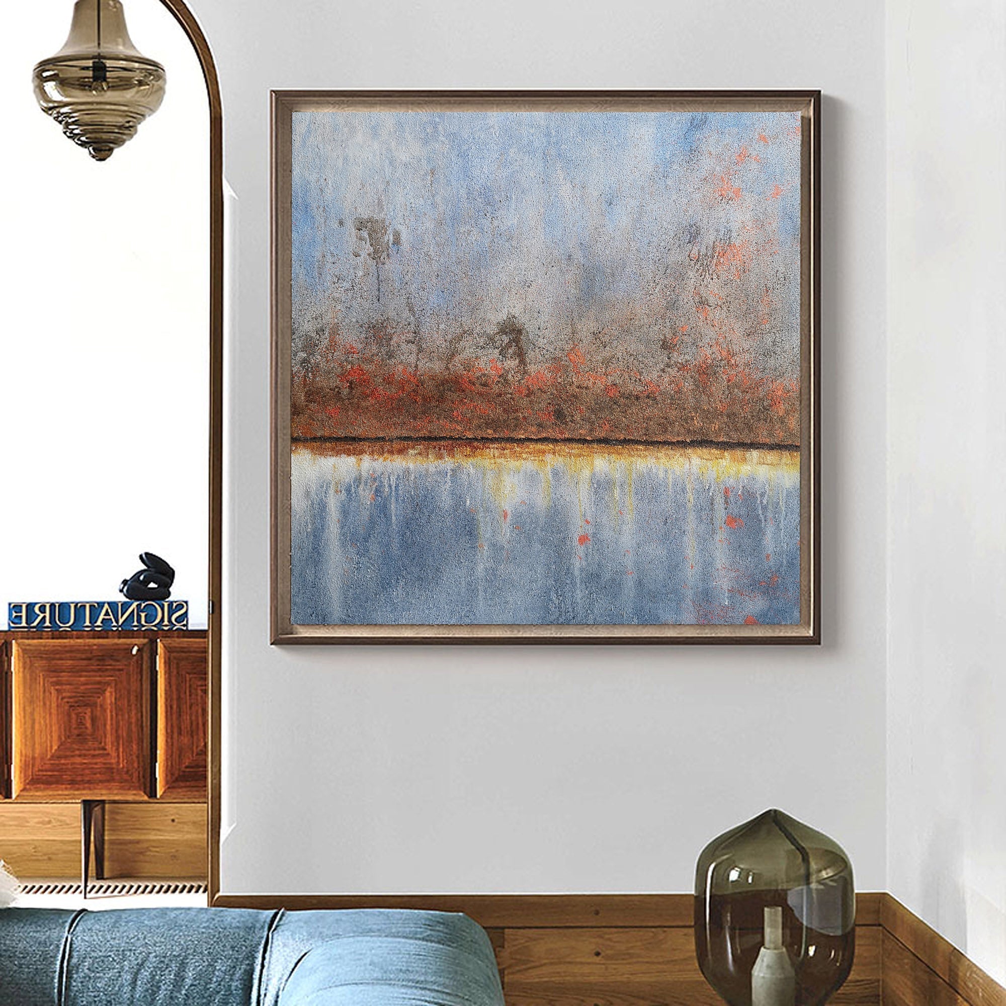 Abstract Seascape Art 40'' X 40'' IS21 - Neutralighting