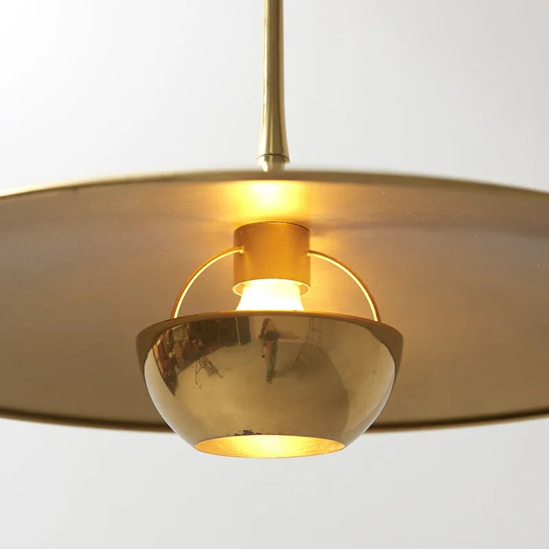 Pyra Minimalist Metal Pendant Light, Gold - Neutralighting