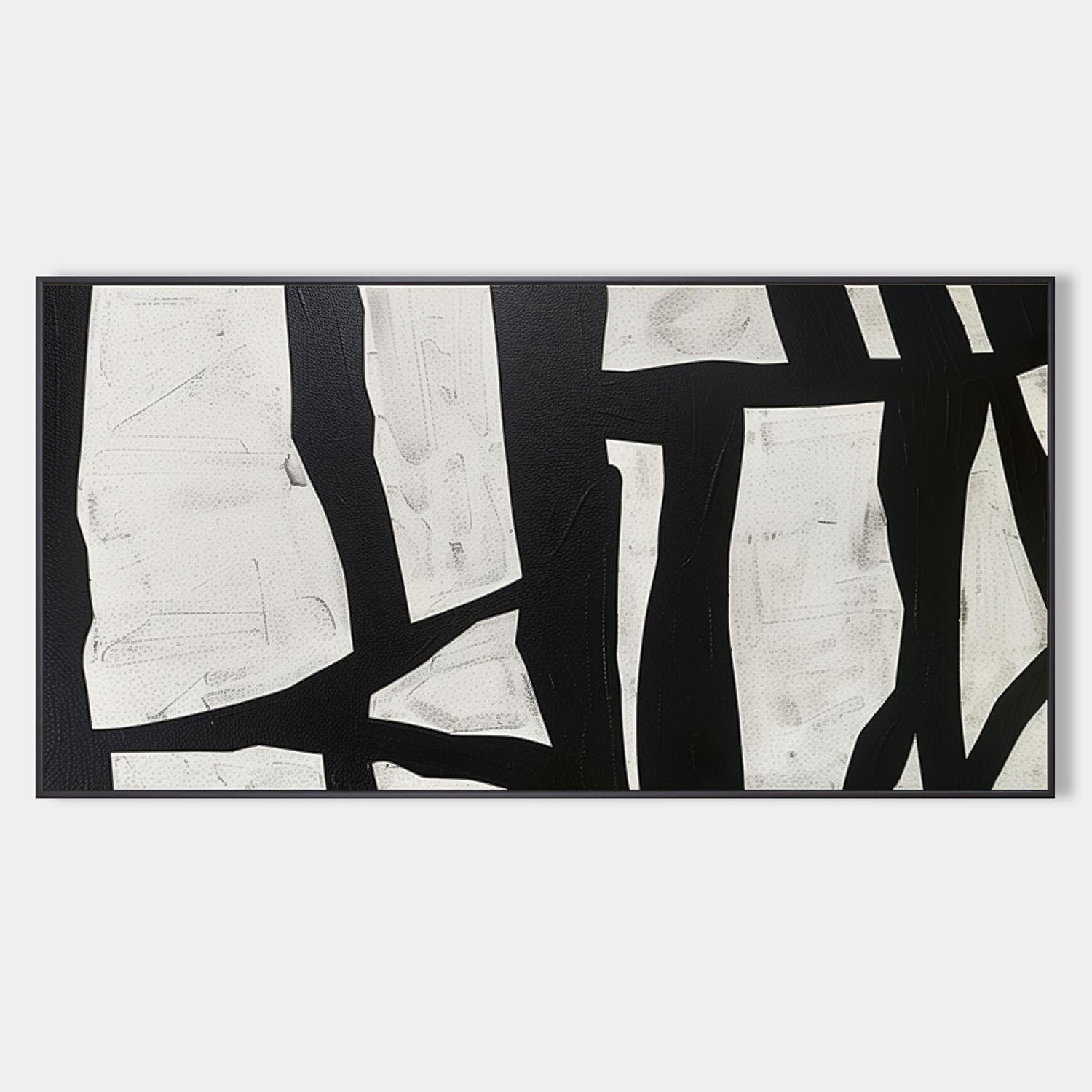Wall Art Irregular Black Shapes Modern Abstract