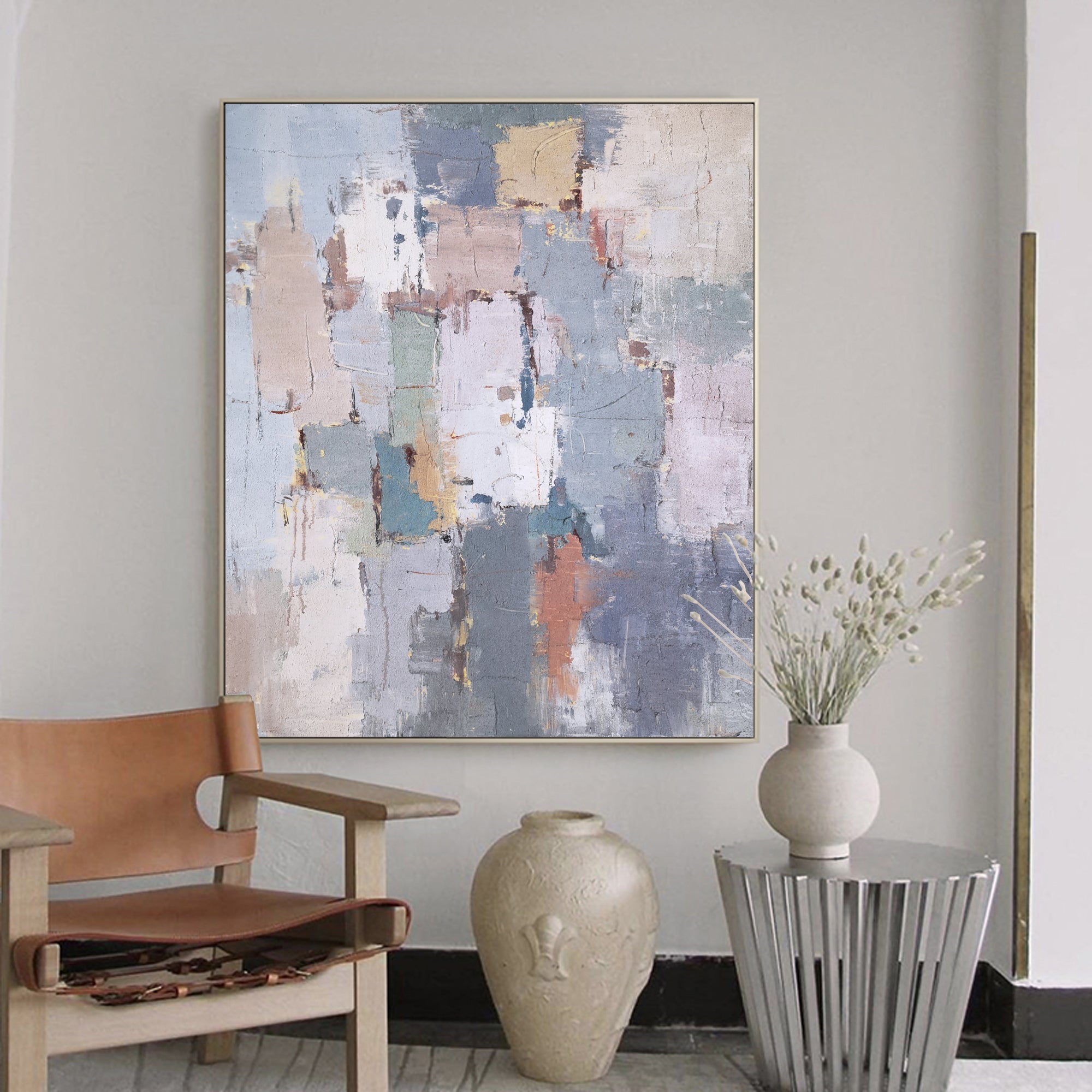 large Abstract Geometric Art ABAV57 - Neutralighting