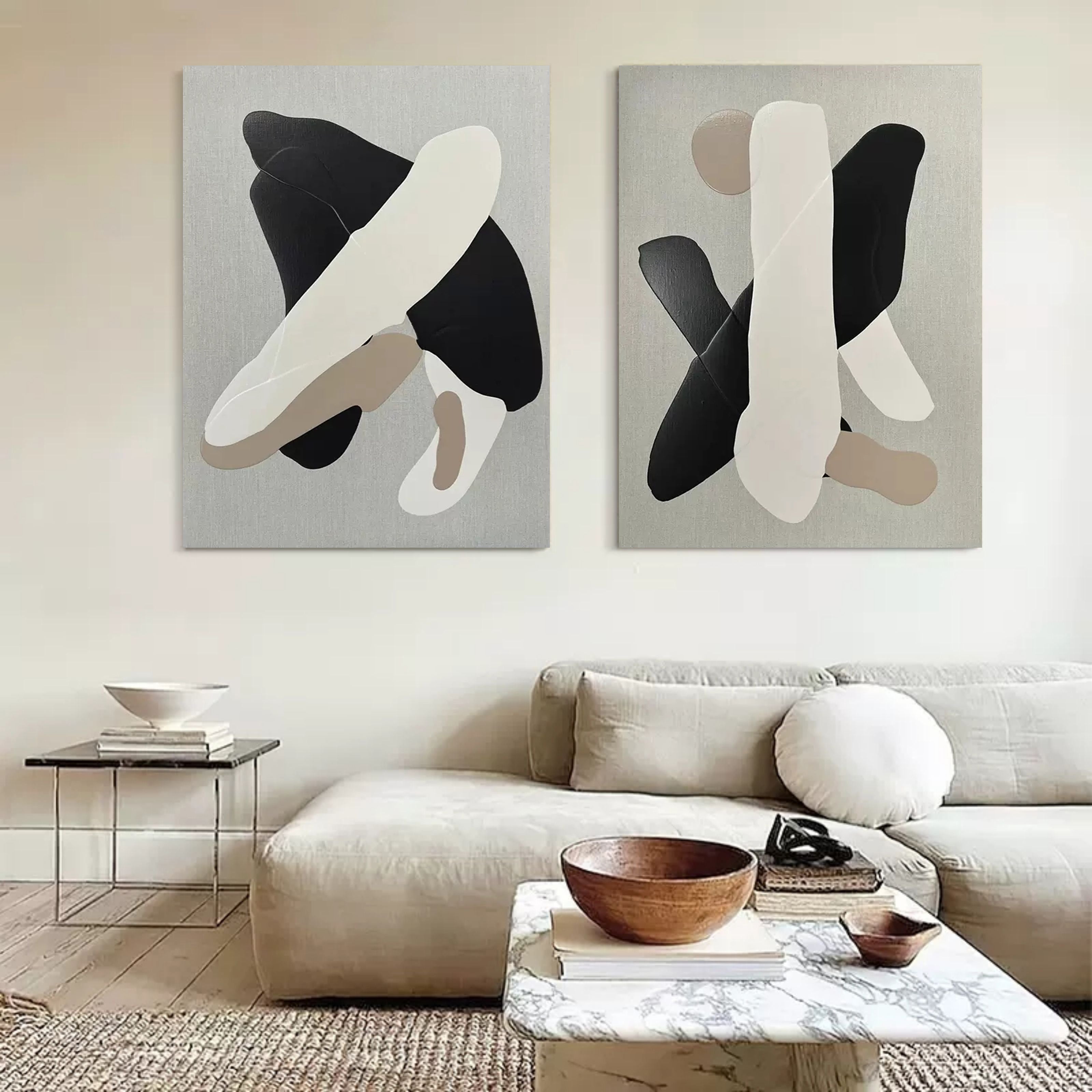 Abstract Painting Set Of 2 SP072 - Neutralighting