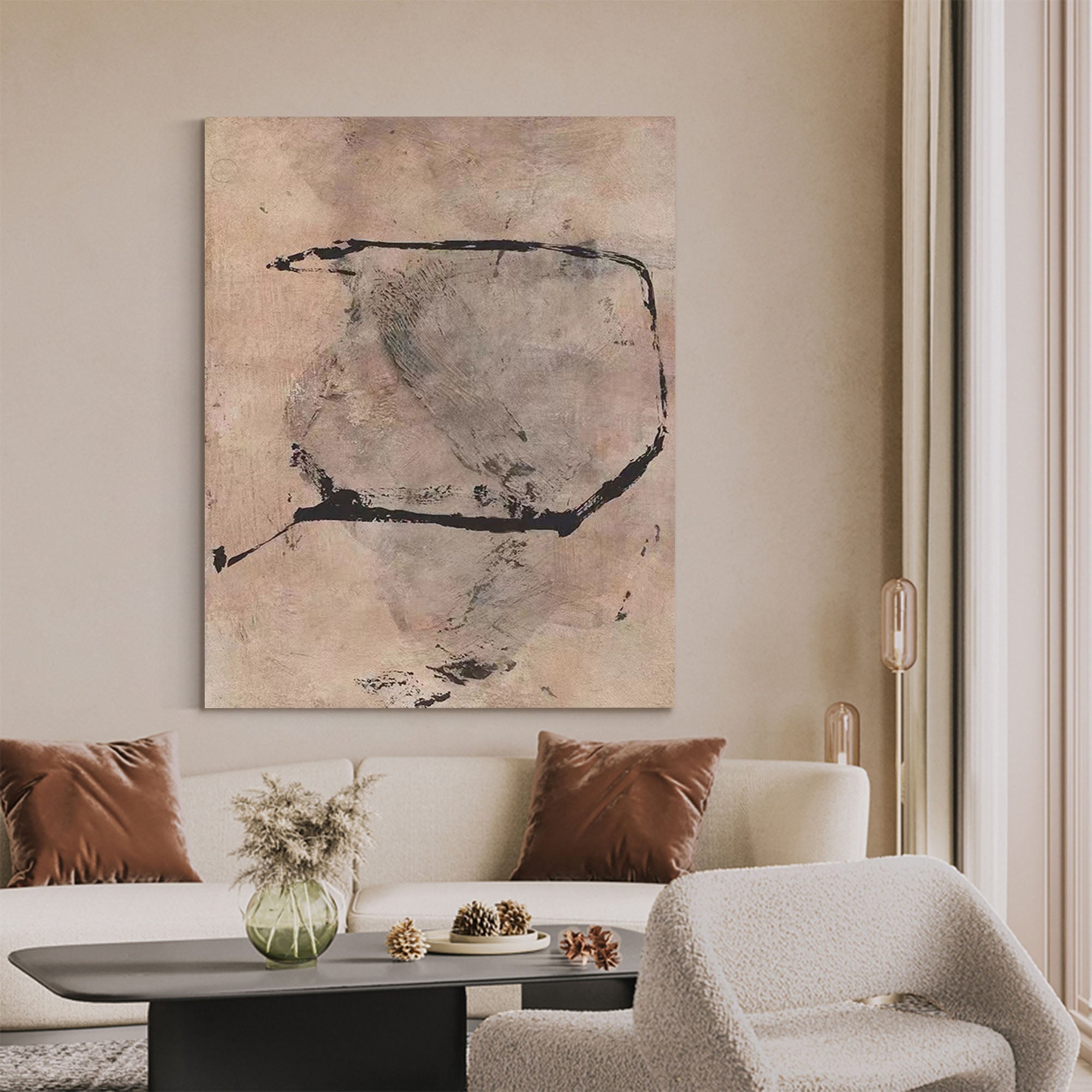 Wabi-sabi Abstract Painting ABAV290 - Neutralighting