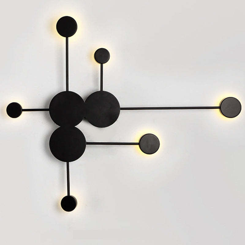 Arisha Modern Nordic Chessboard Metal Wall Lamp, Black - Neutralighting