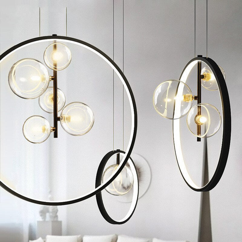 Arisha Nordic Glass Bubbles LED Modern Pendant Light for Dining Room - Neutralighting
