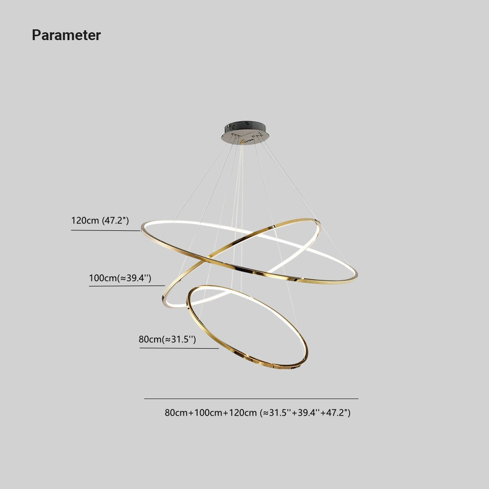 Arisha Minimalist Ring Metal Pendant Light, Gold, Living Room - Neutralighting