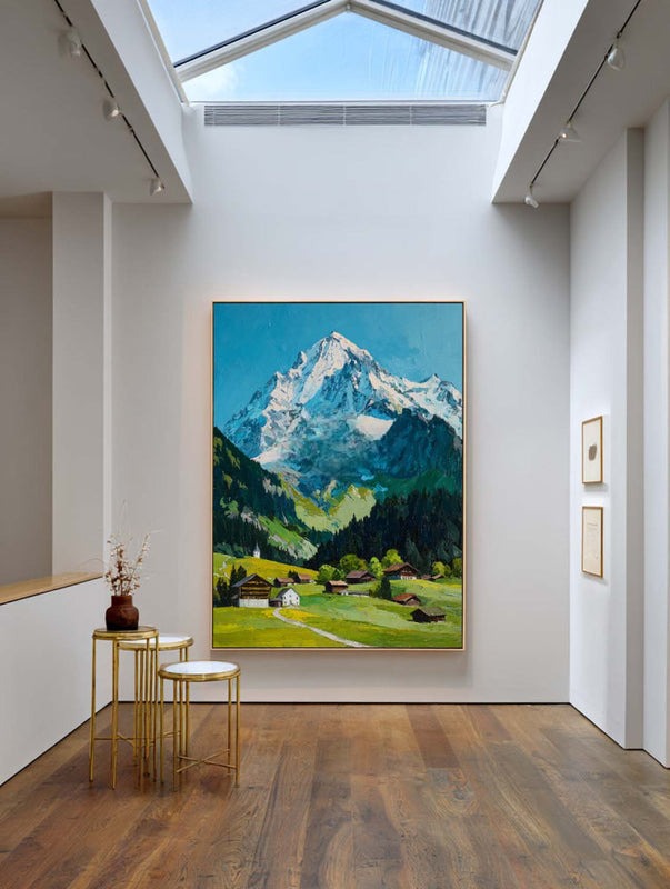 Snowy Mountain Valley Painting