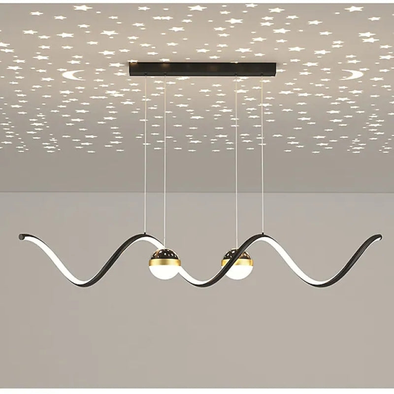 Arisha Nordic Globe Wavy Metal/Acrylic Pendant Light - Neutralighting