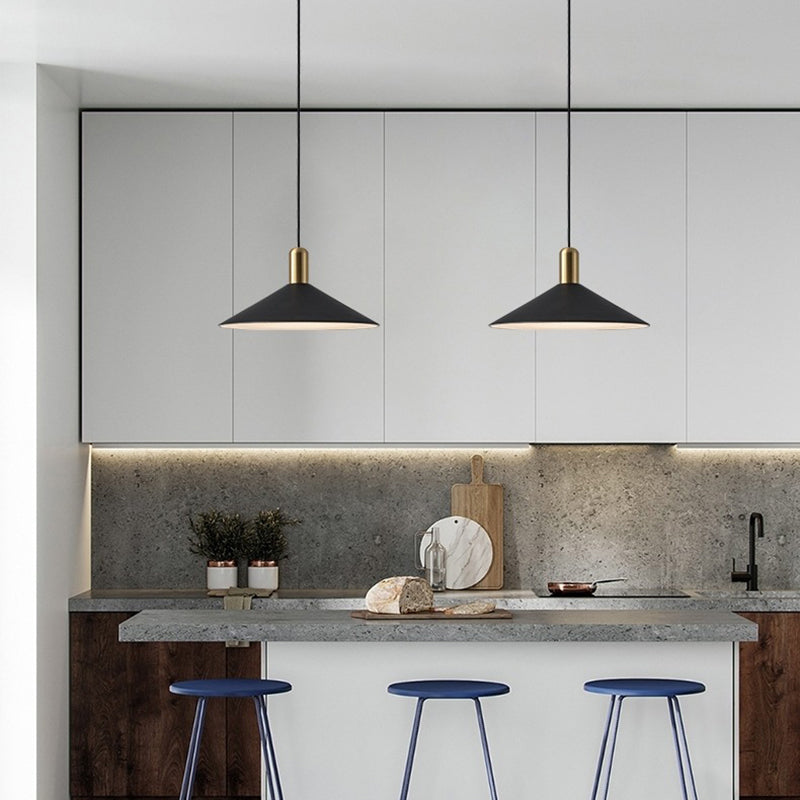 Aria Vintage Umbrella Monochrome Pendant Light
