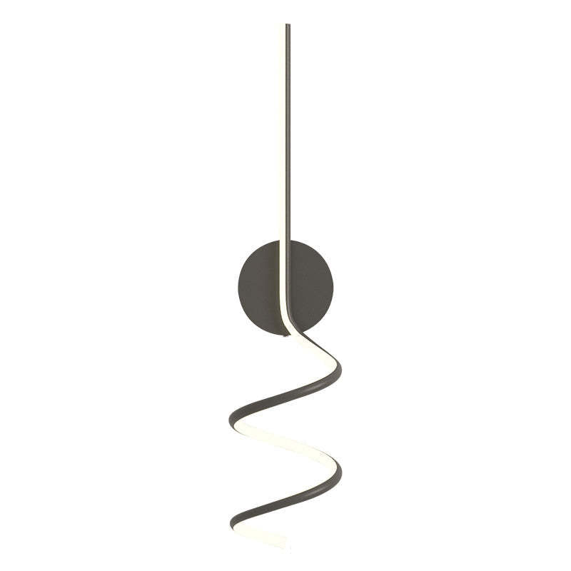 Arisha Modern LED Art Interior Wall Light Spiral, Black & White - Neutralighting