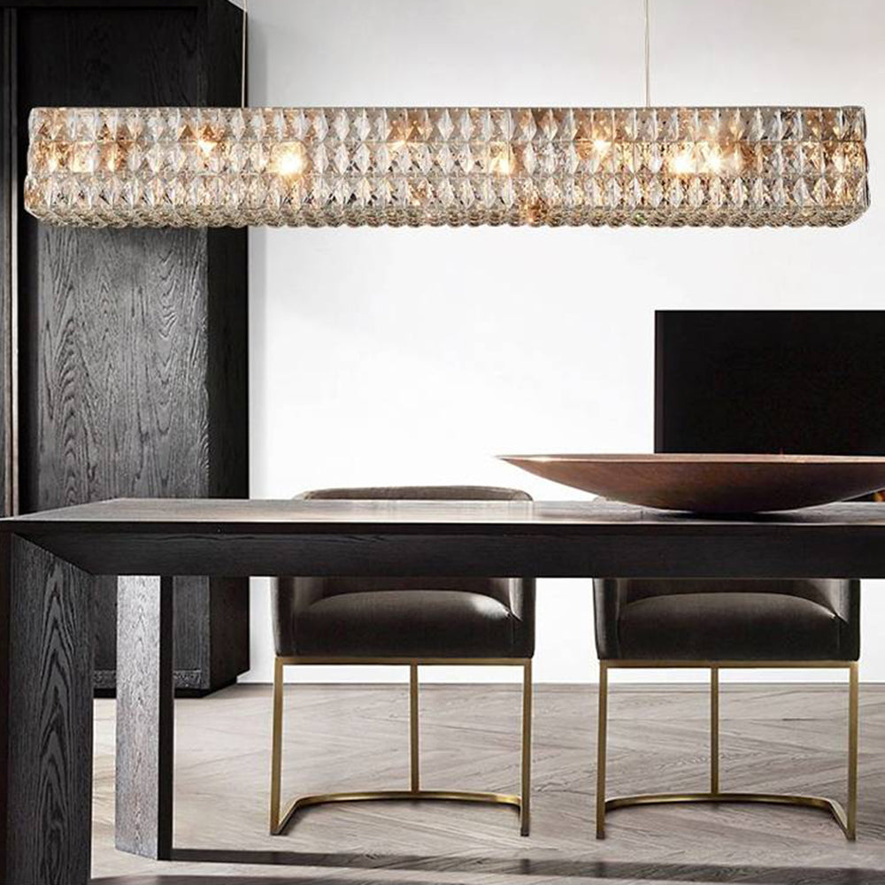 Kristy Rectangular Luxury Crystal Chandelier, 2 Colour - Neutralighting