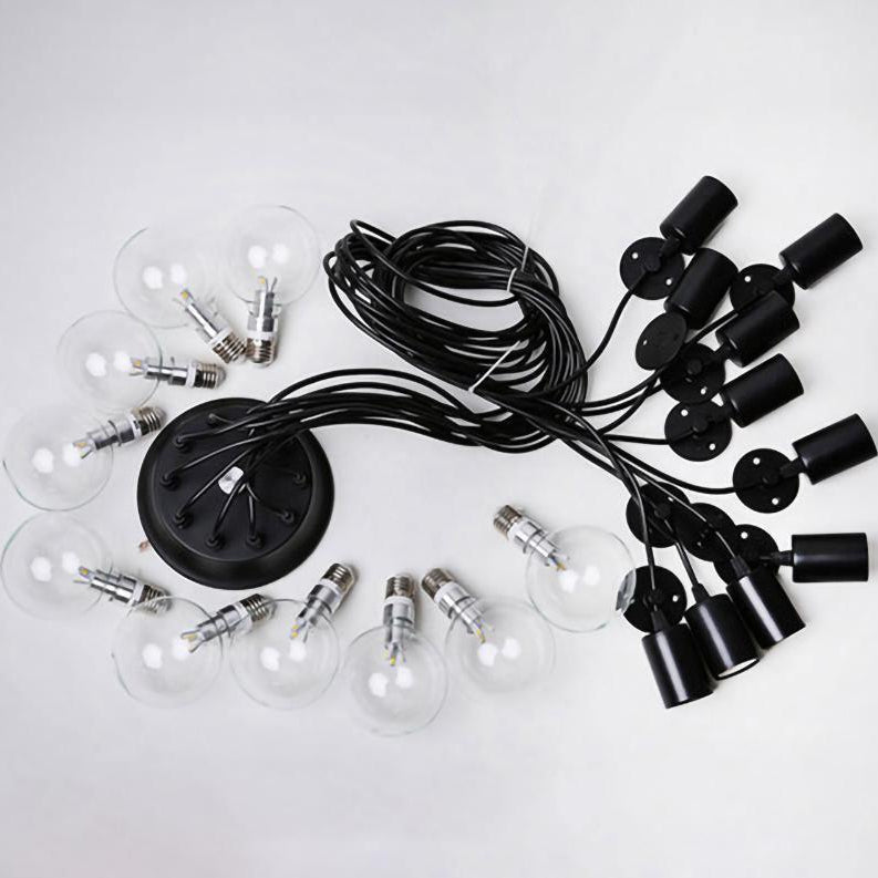 Silva Retro Country LED Spider Chandelier, Black/White - Neutralighting