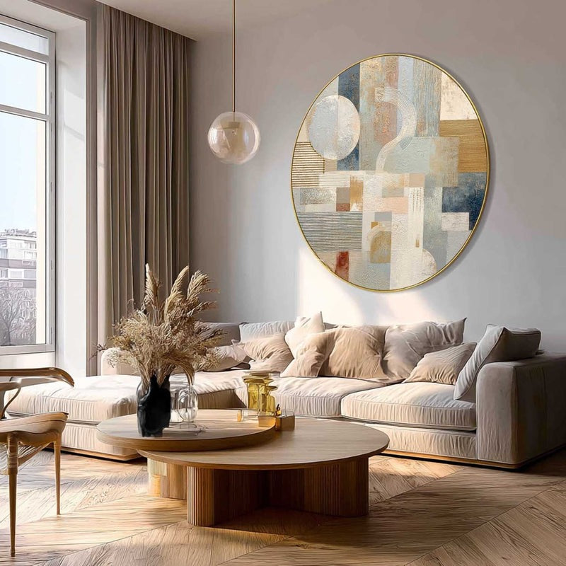 Wall Art Minimalist 3D Gold Geometric Blocks
