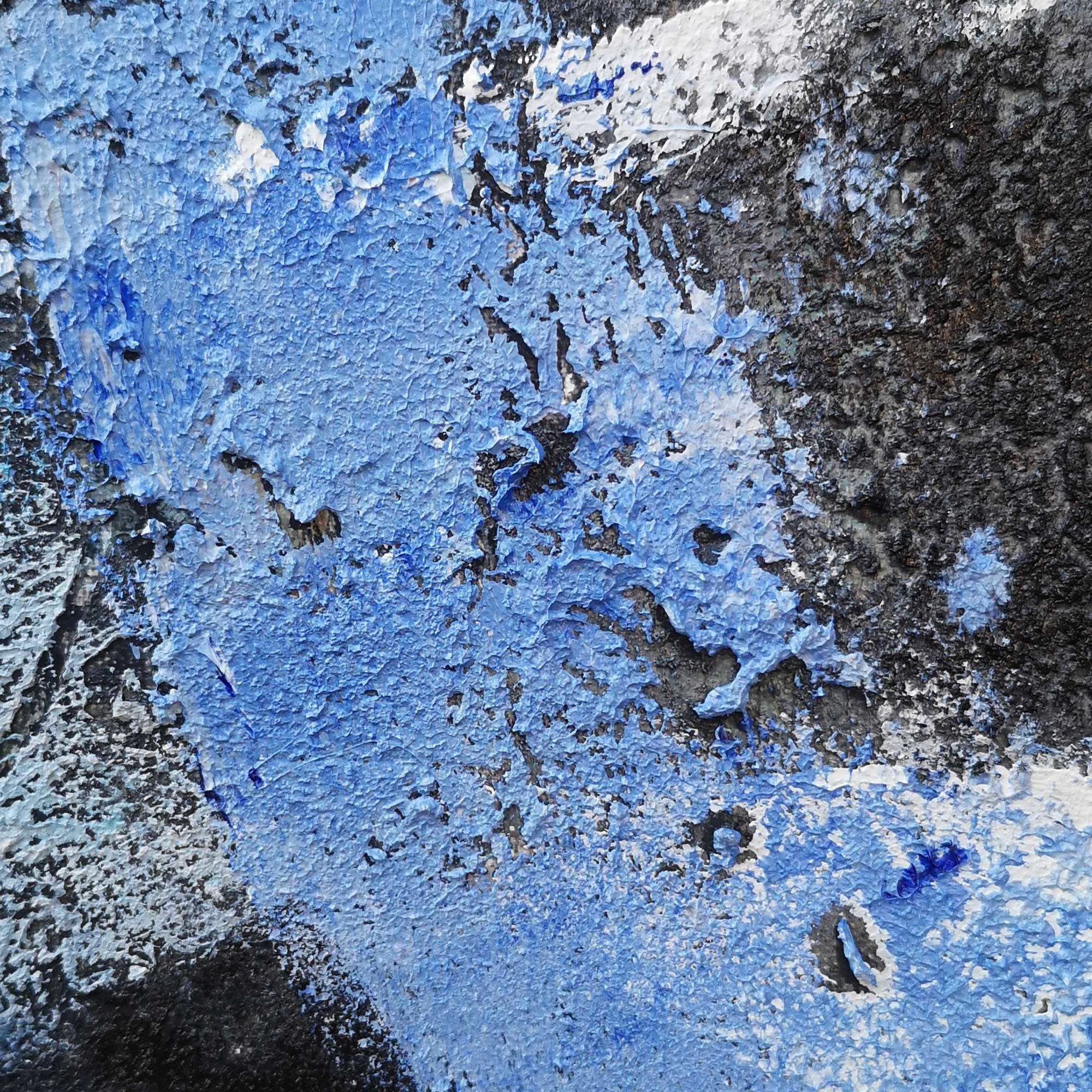 Blue Grey Geometric Abstract Painting