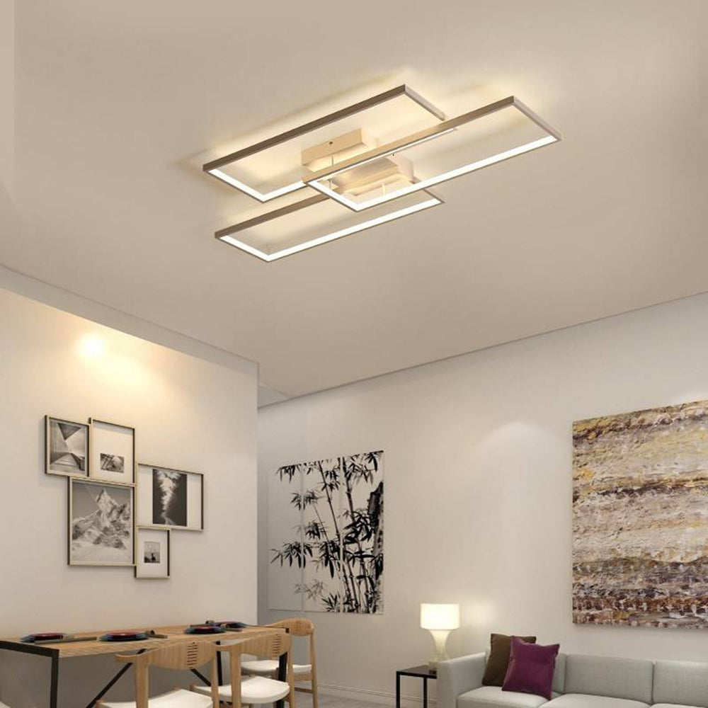 Arisha Rectangular Flush Mount Ceiling Light, 2 Colour - Neutralighting